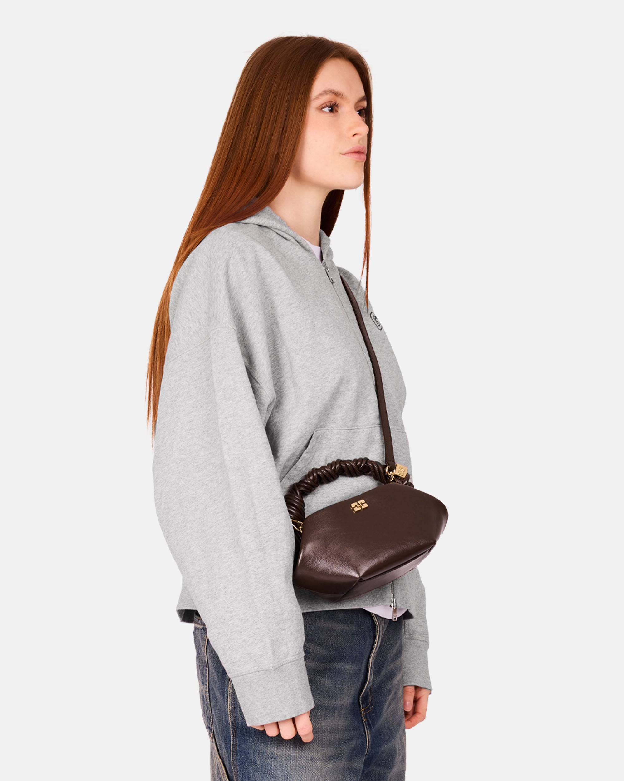 GANNI Bou Mini Crinkle Oleatex Dark Olive B2100046-826