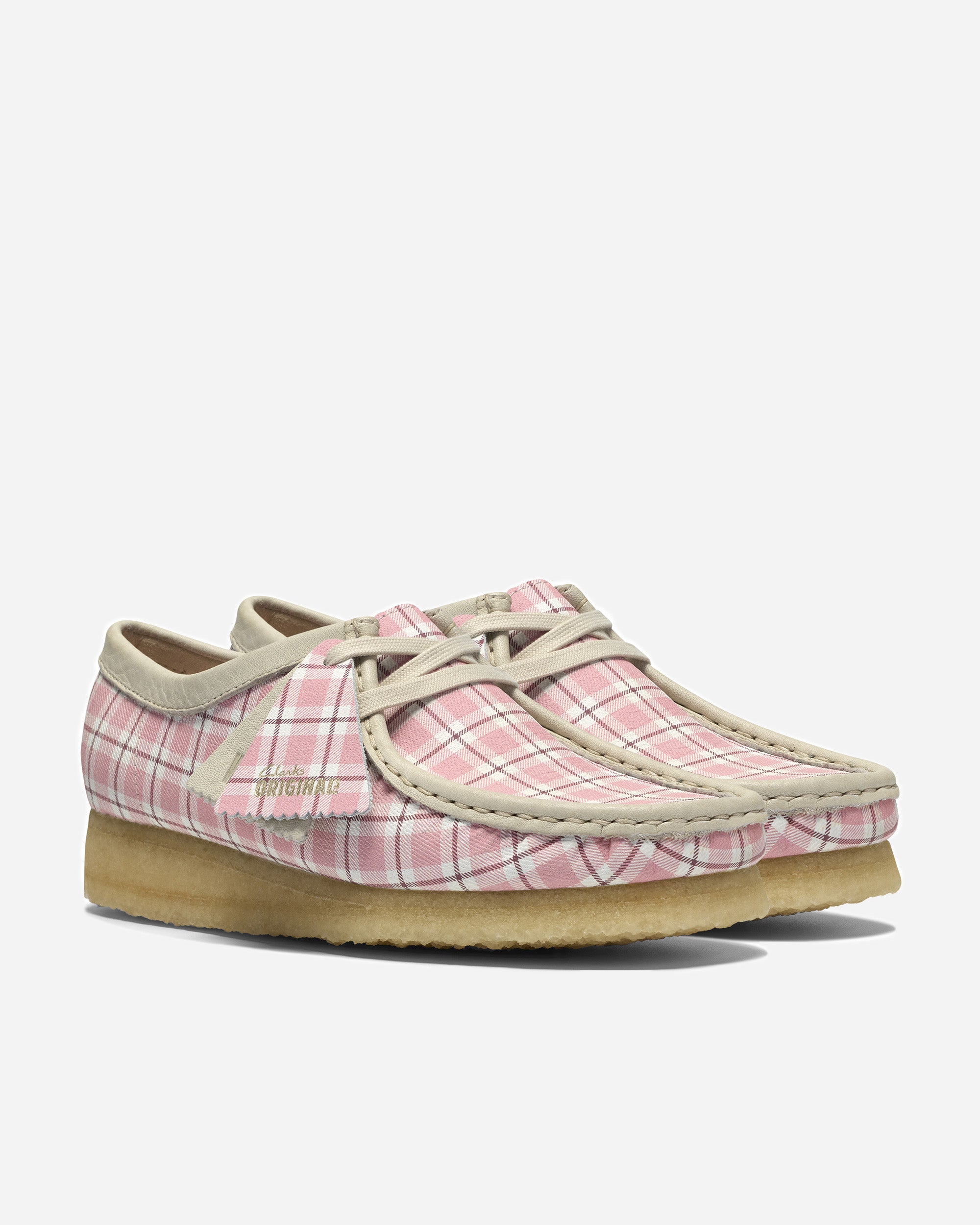 Clarks Originals Wallabee 5342E Pink Check CL26185597