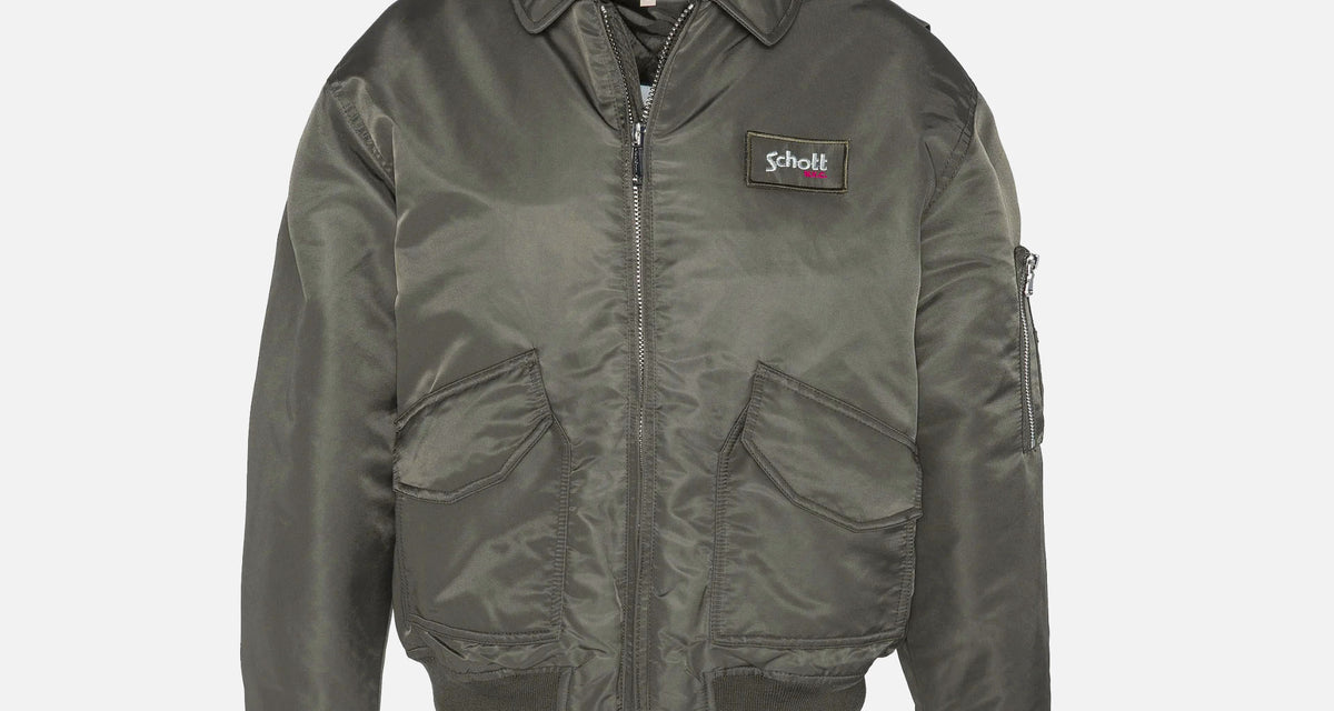 Schott COUPE 90'S EN RECYCLÉ - Blouson Bomber - Noir/noir Schott COUPE 90'S EN RECYCLÉ - Blouson Bomber - Noir/noir