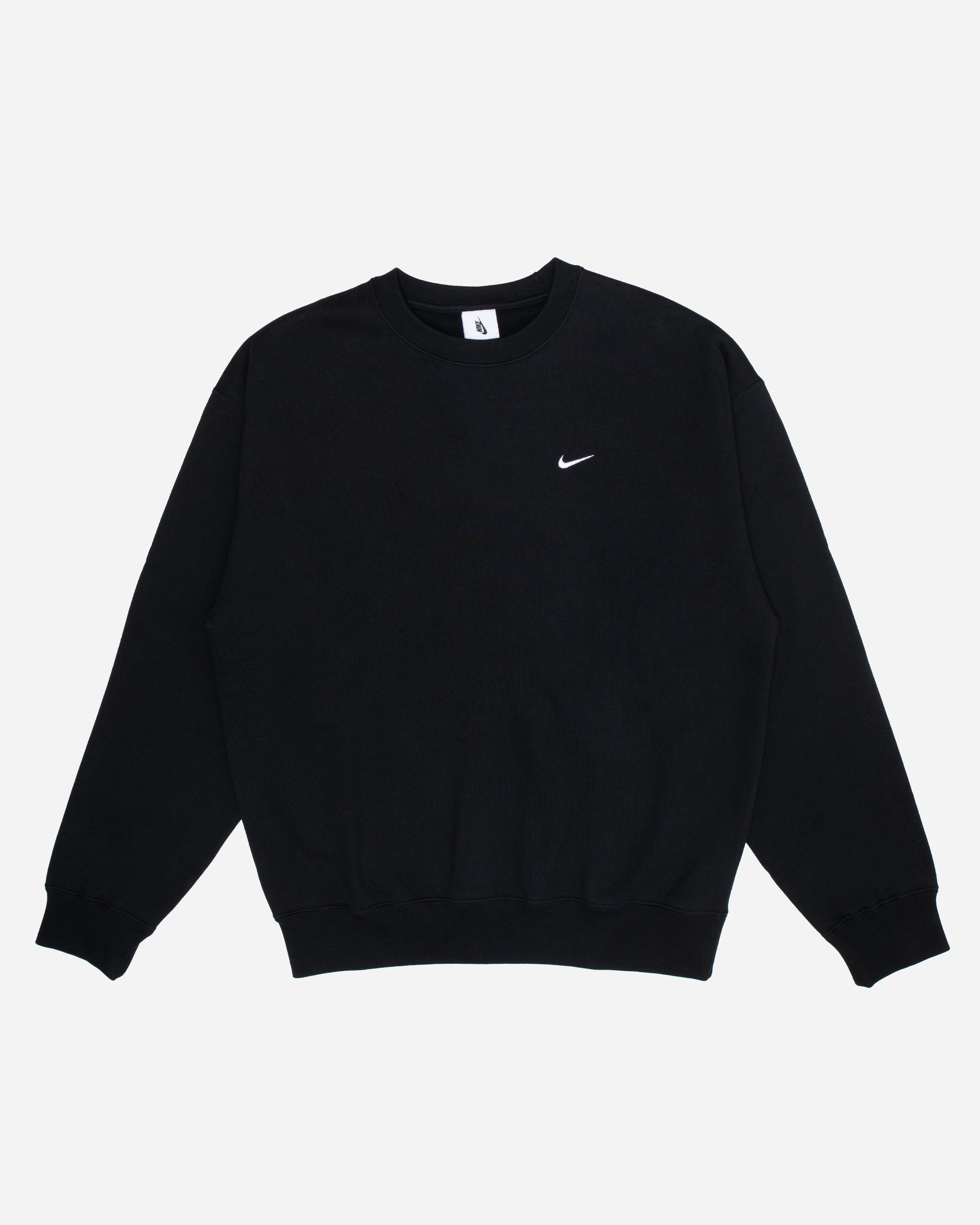 Nike Solo Swoosh Fleece Crew BLACK/WHITE DX1361-010