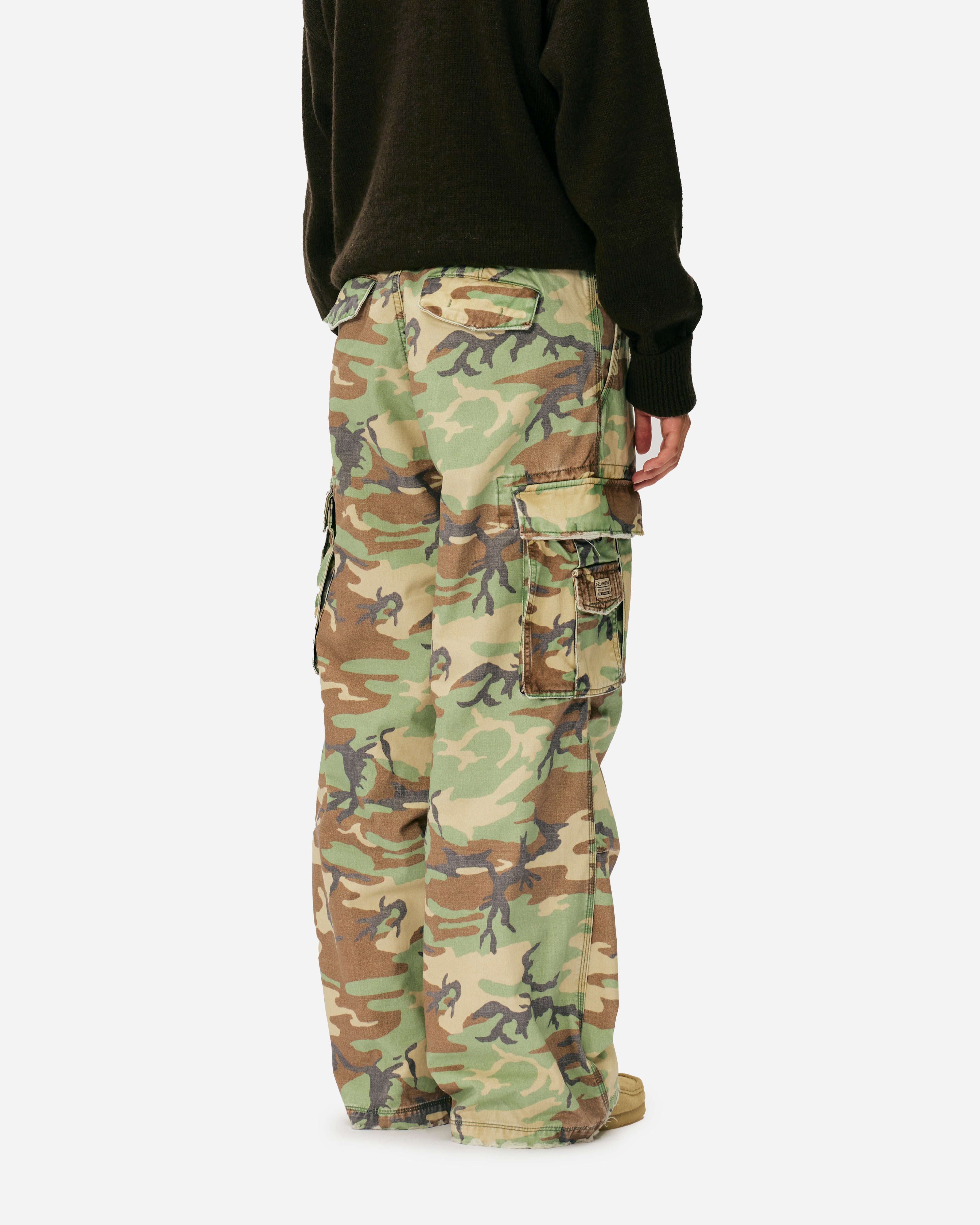 ERL Unisex Camo Cargo Pants GREEN CAMO ERL09P001