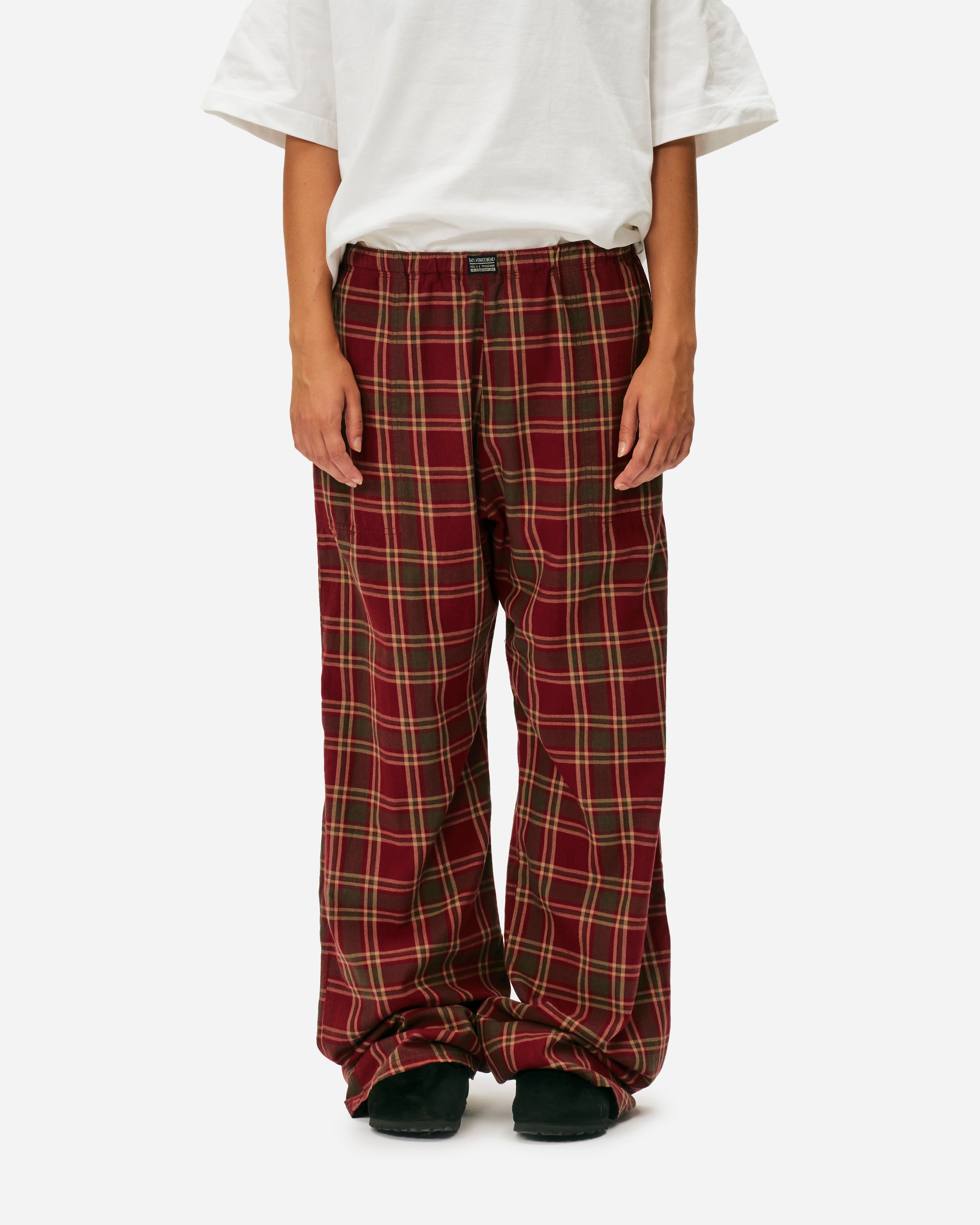 ERL Unisex Plaid Loungebukser RED PLAID ERL09P013