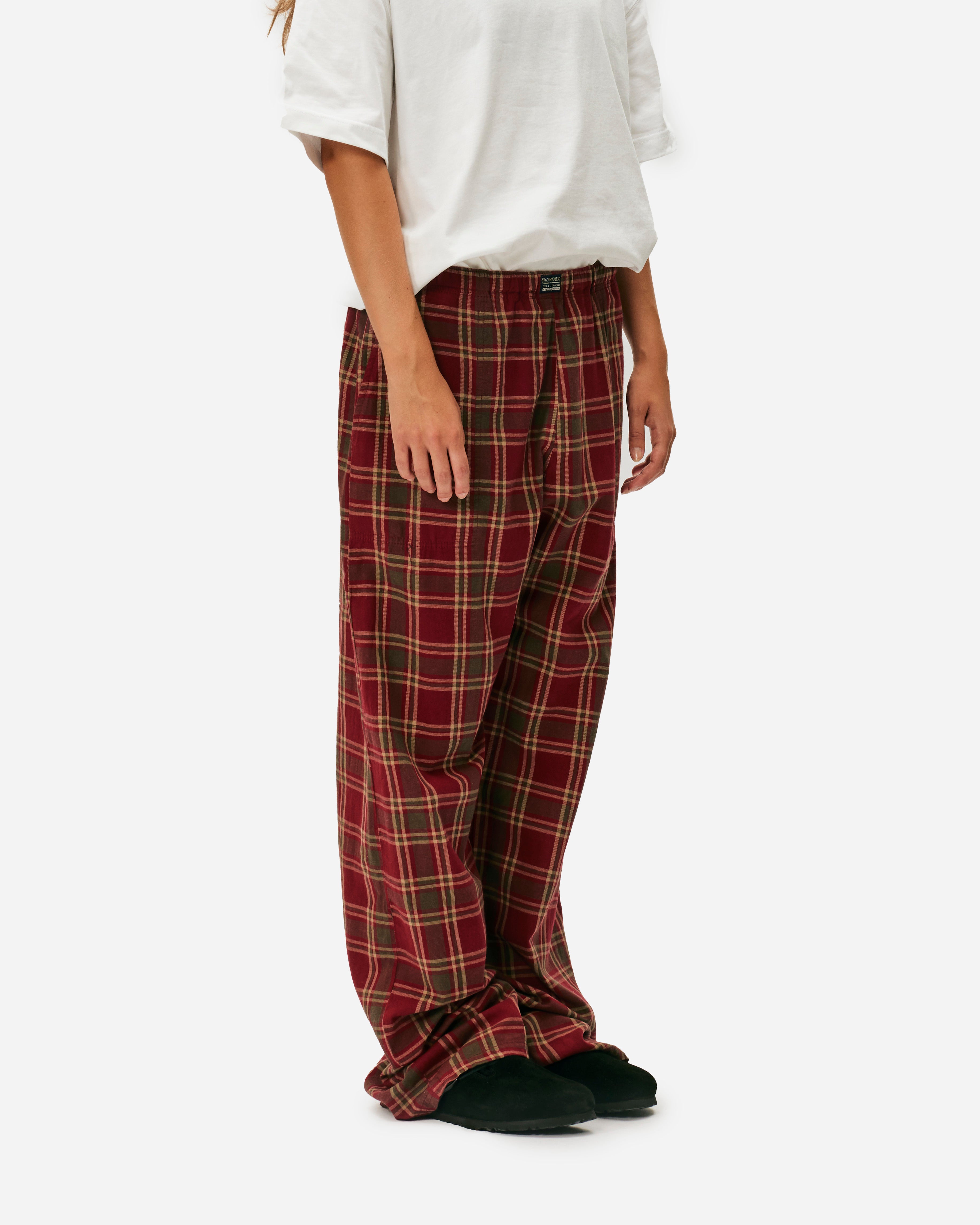 ERL Unisex Plaid Loungebukser RED PLAID ERL09P013