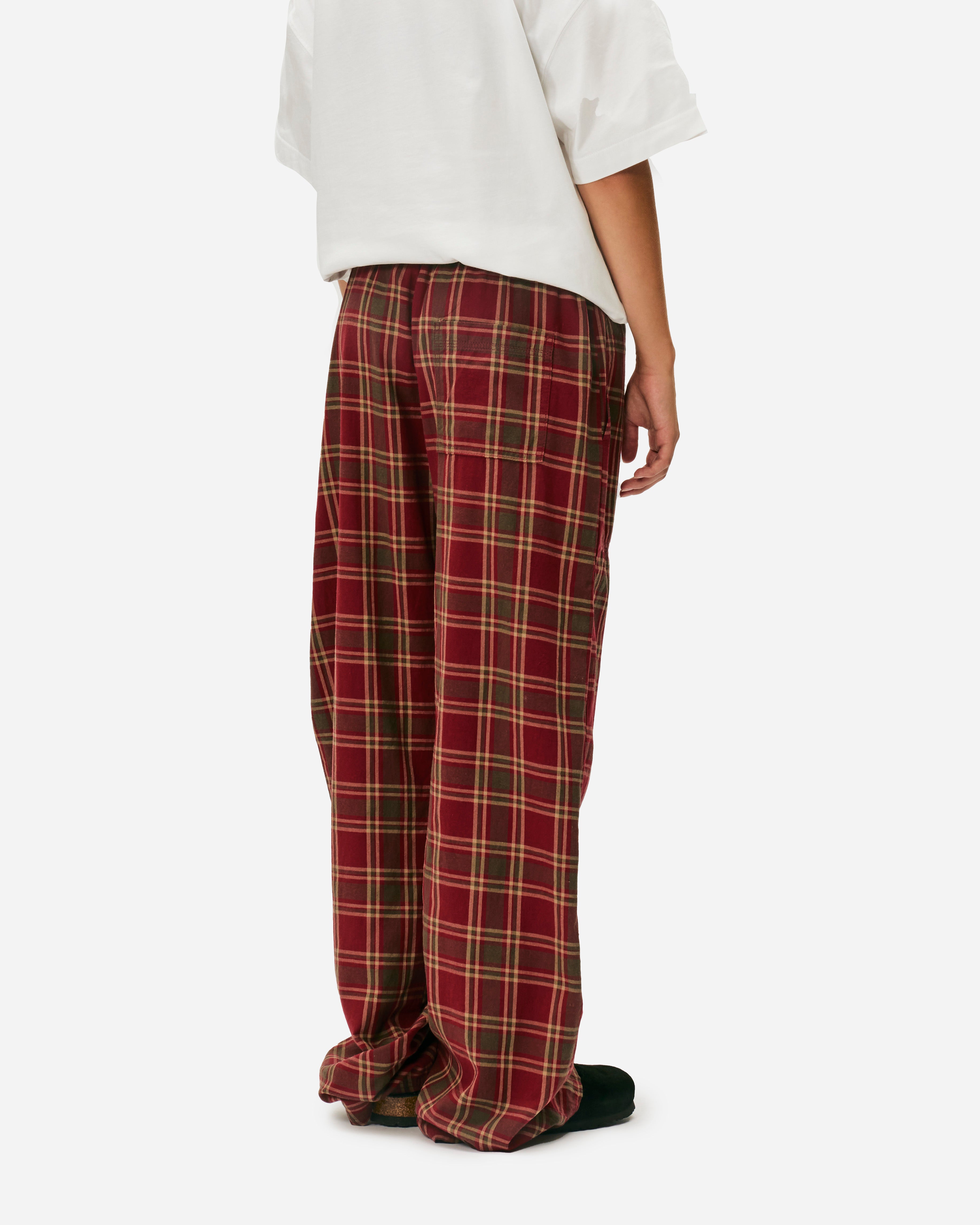 ERL Unisex Plaid Lounge Pants RED PLAID ERL09P013