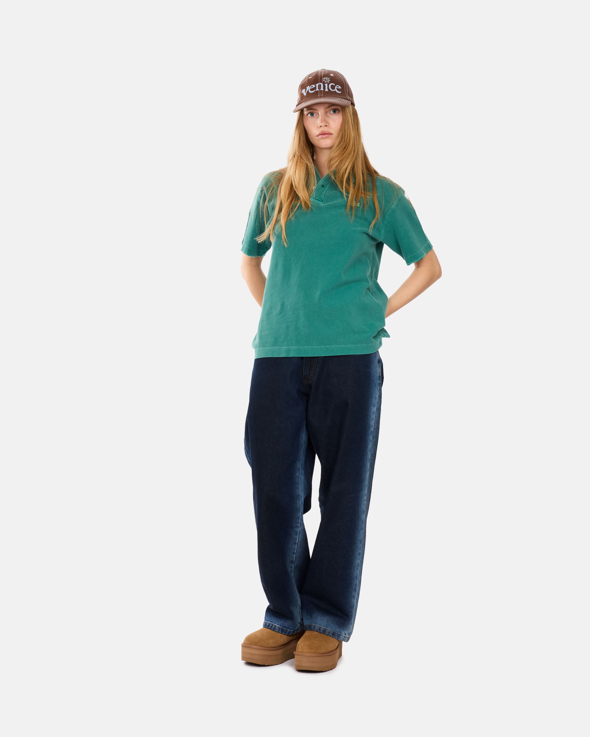 ERL Polo T-shirt GREEN ERL11T005