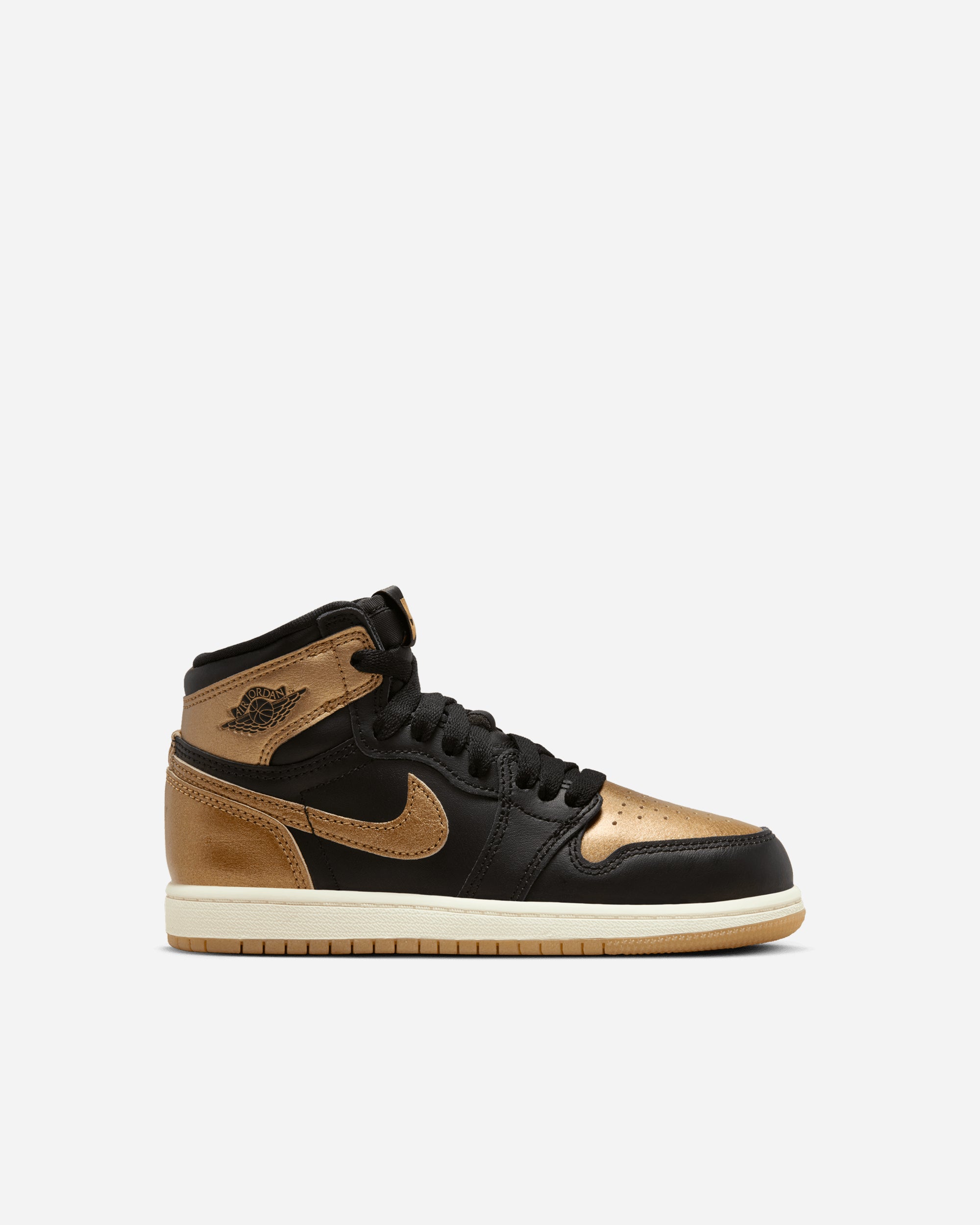 Jordan Brand Jordan 1 Retro High OG 'Black and Gold' (Preschool) BLACK/METALLIC GOLD-SAIL FD1412-071