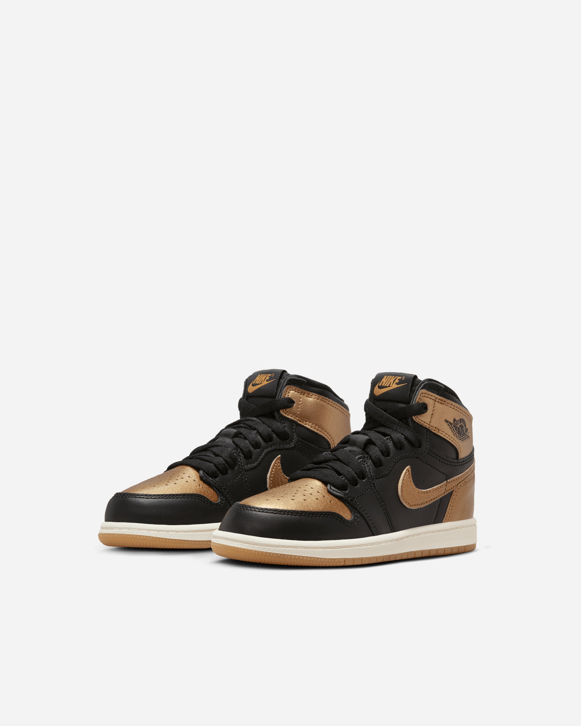 Jordan Brand Jordan 1 Retro High OG 'Black and Gold' (Børnehave) BLACK/METALLIC GOLD-SAIL FD1412-071