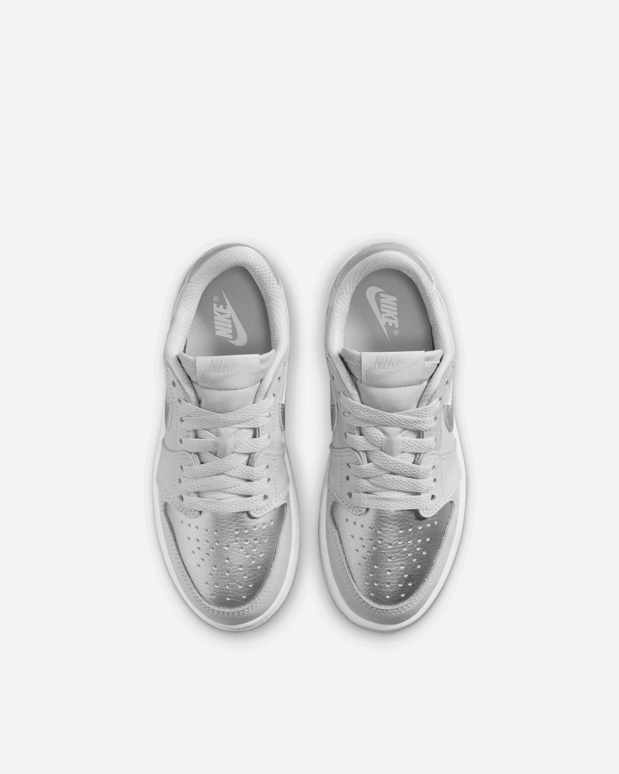 Jordan Brand Jordan 1 Retro Low 'Metallic Silver' (Preschool) NEUTRAL GREY/SILVER-WHITE FQ5436-002