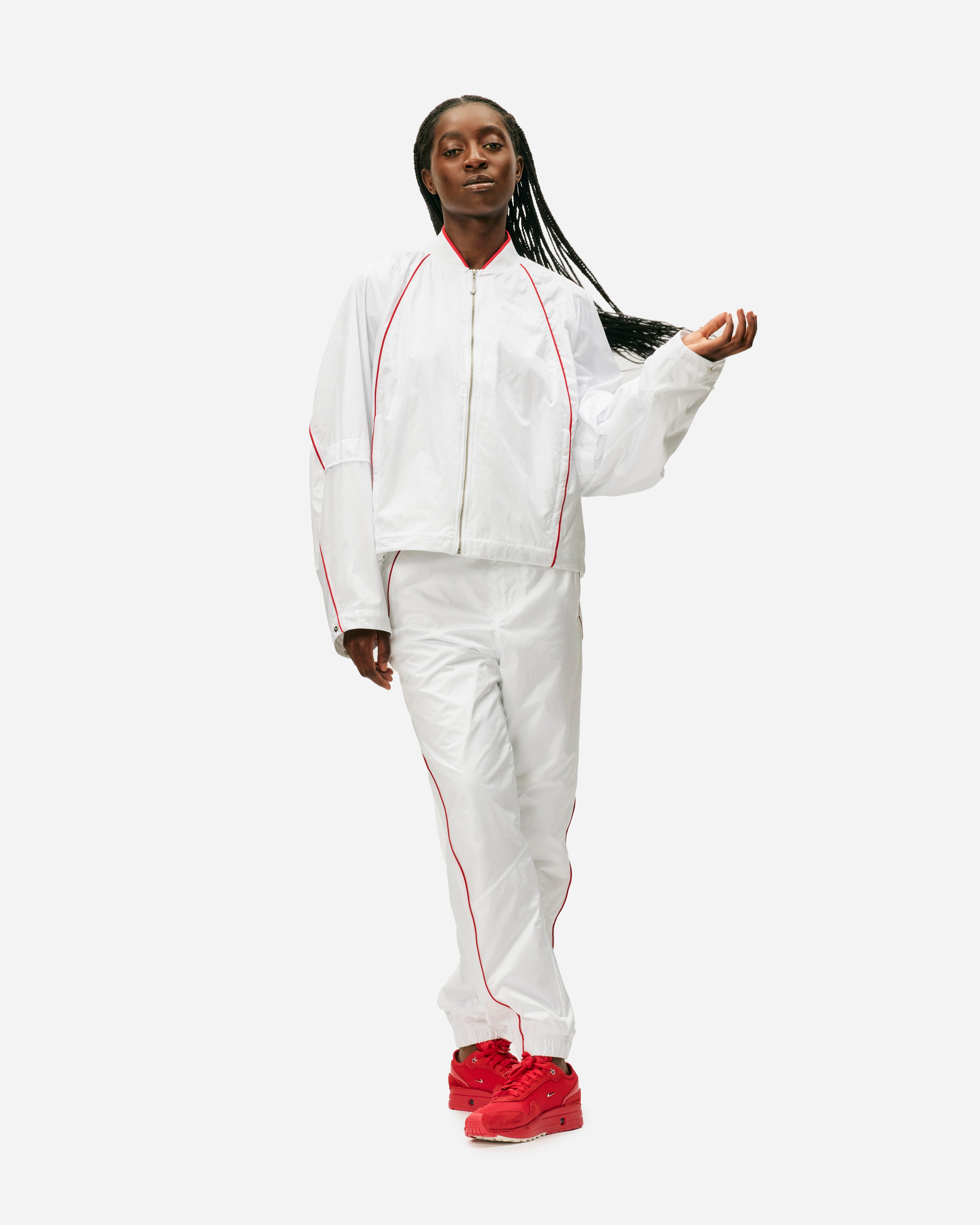 NIKE QS/TZ Nike x JACQUEMUS Track Jacket WHITE/UNIVERSITY RED FV5697-100