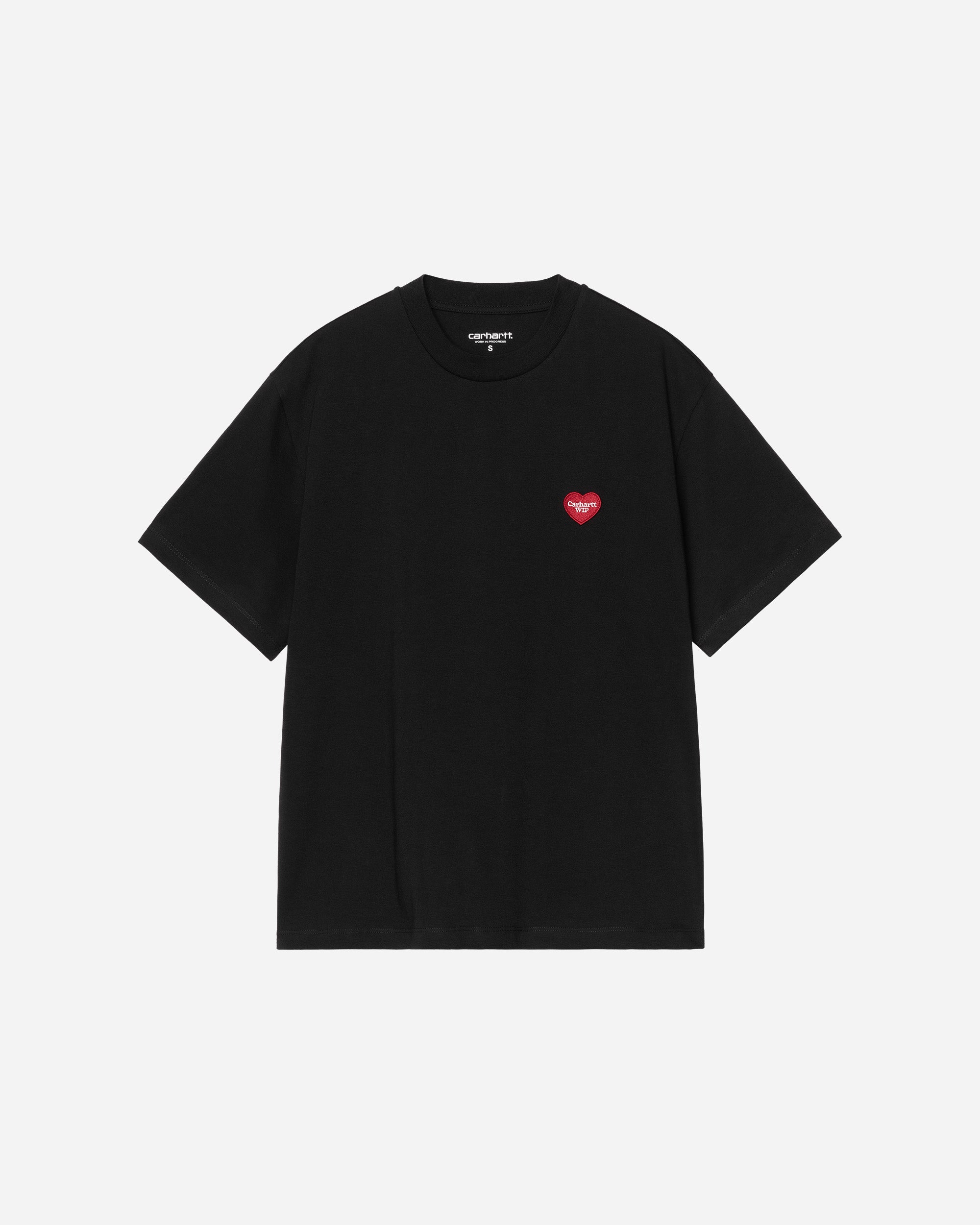 Carhartt WIP Heart Patch T-shirt Black / Red I032318-1V2XX