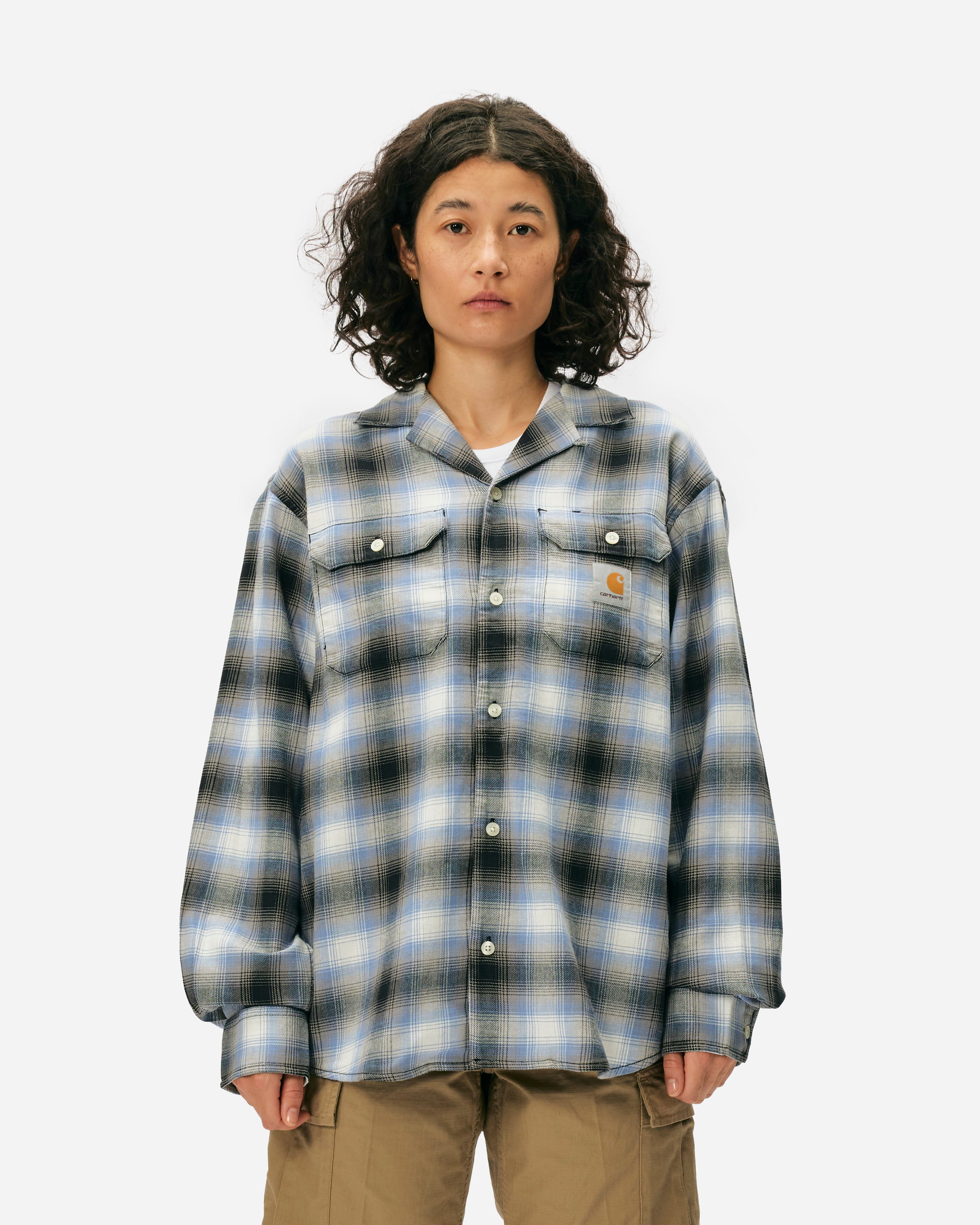 Carhartt WIP L/S Blanchard Skjorte Blanchard Check, Charm Blue I033691-2ABXX