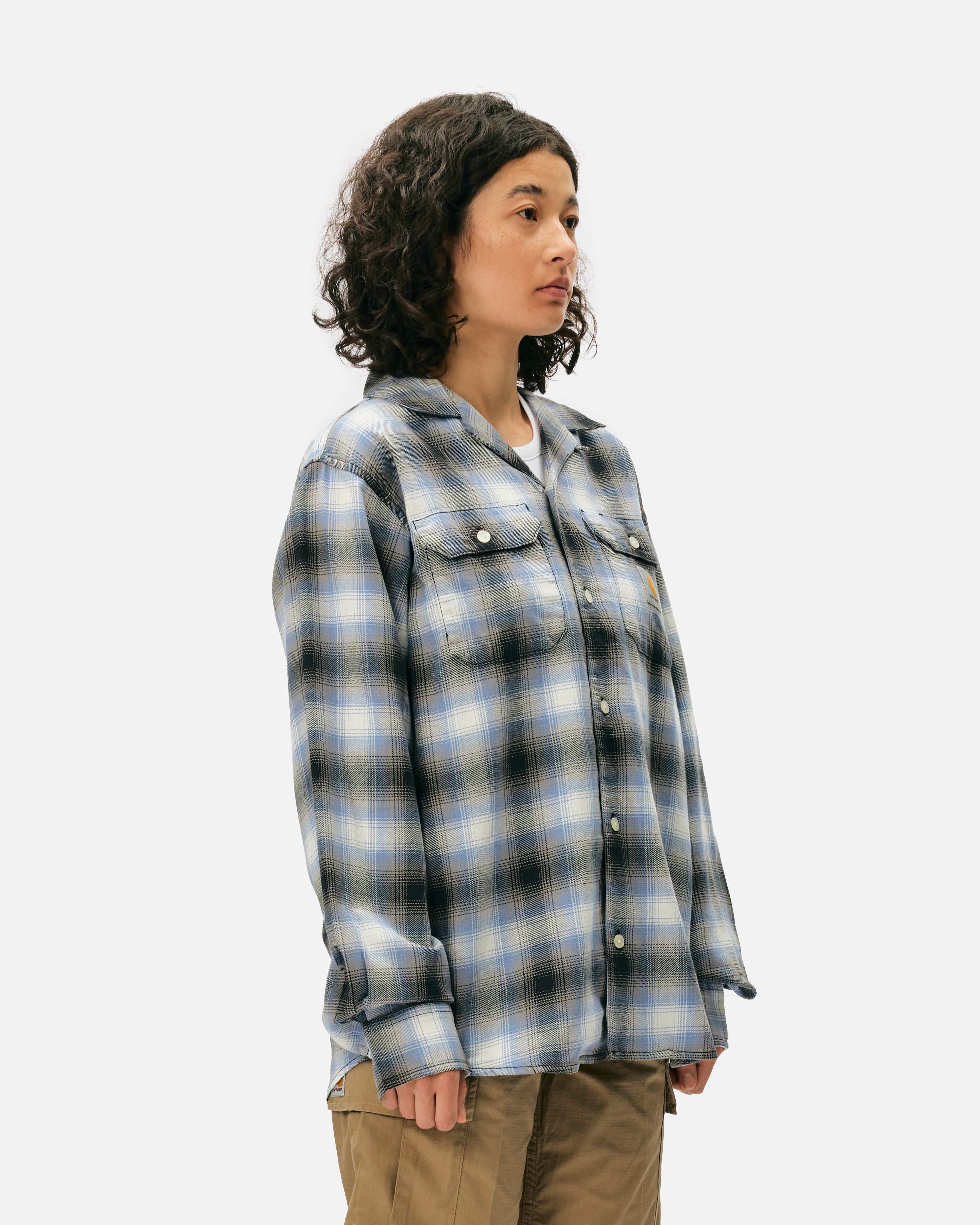 Carhartt WIP L/S Blanchard Shirt Blanchard Check, Charm Blue I033691-2ABXX