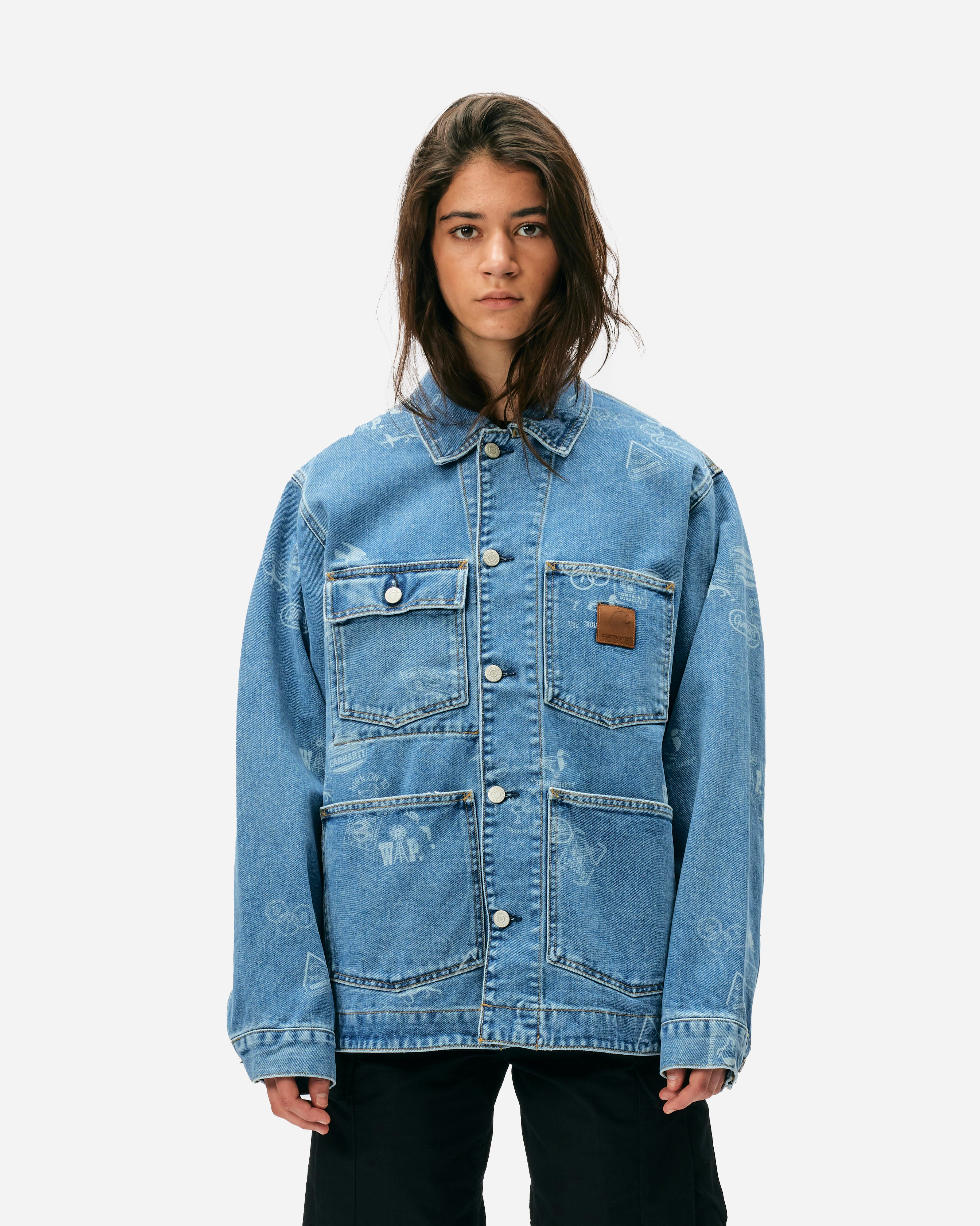 Carhartt WIP Stamp Jacket Stamp Print, Blue I033743-2LN35