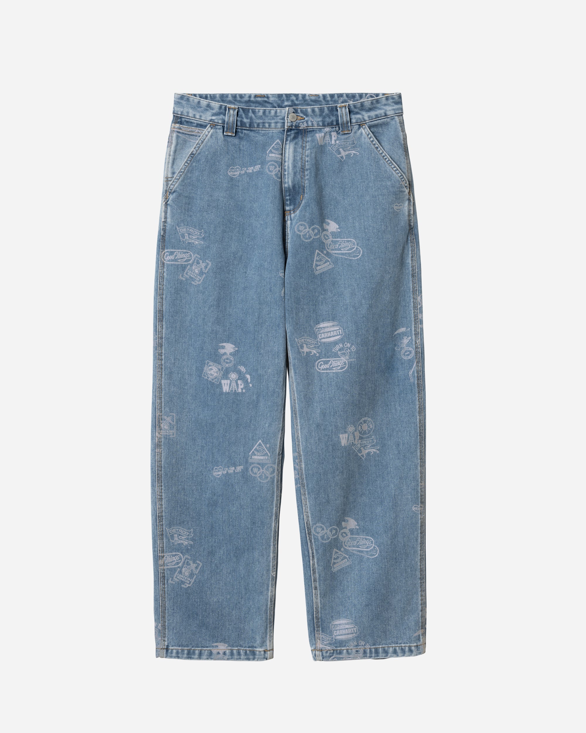 Carhartt WIP Stamp Pants Stamp Print, Blue I033745-2LN35