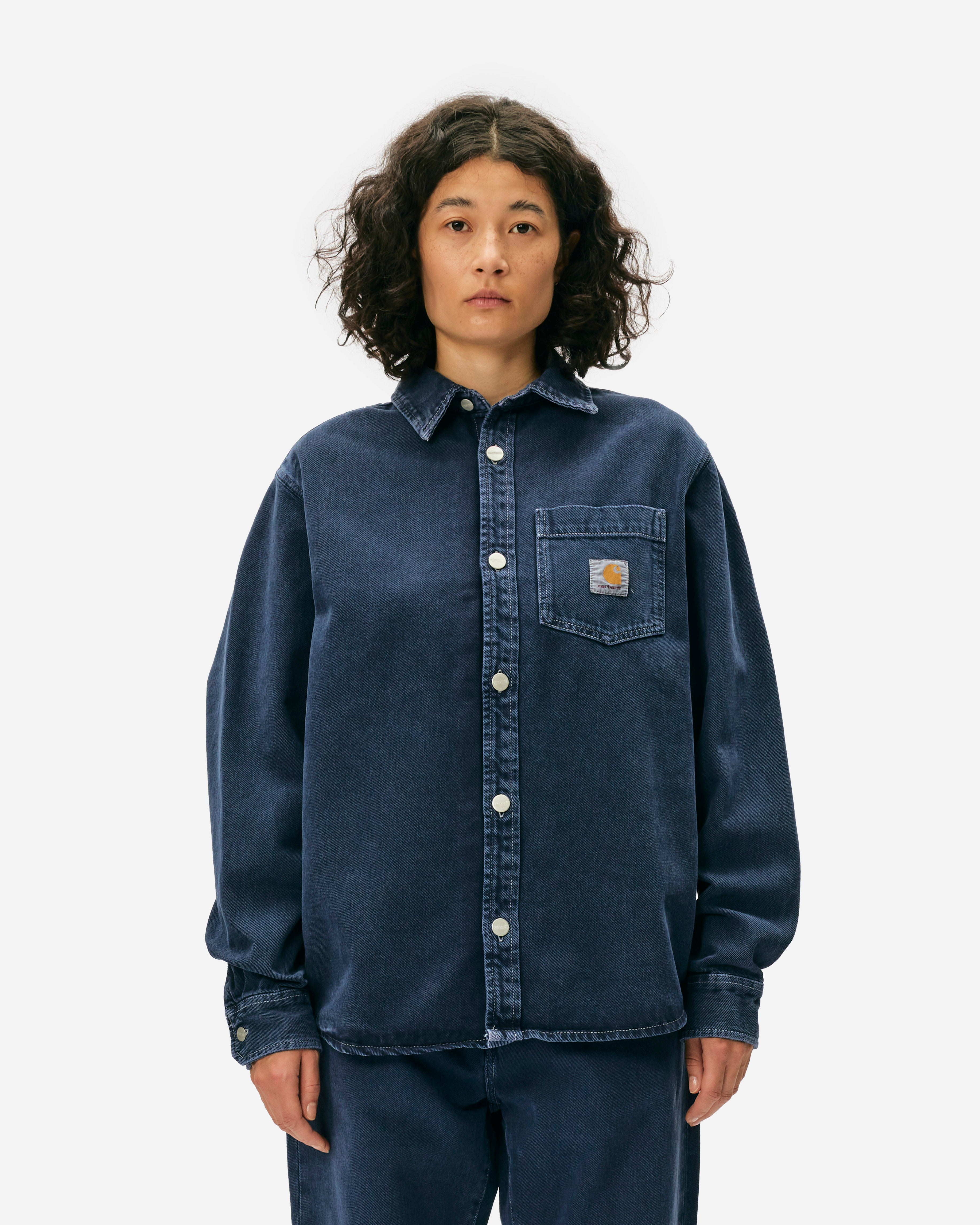 Carhartt WIP George Shirt Jac Air Force Blue I033750-29L4J