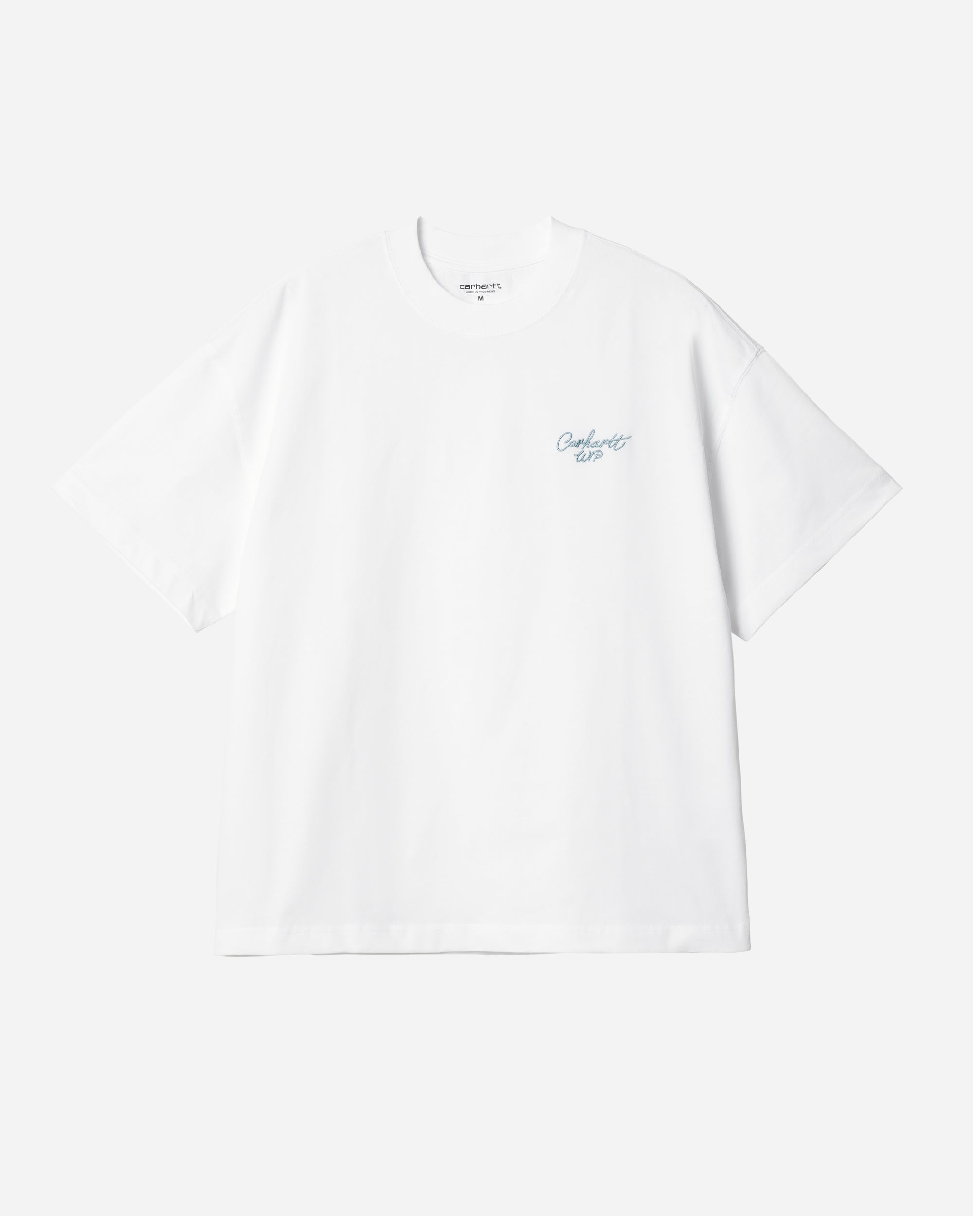 Carhartt WIP Signature Script T-shirt White / Dusty Ice I033828-2JIXX