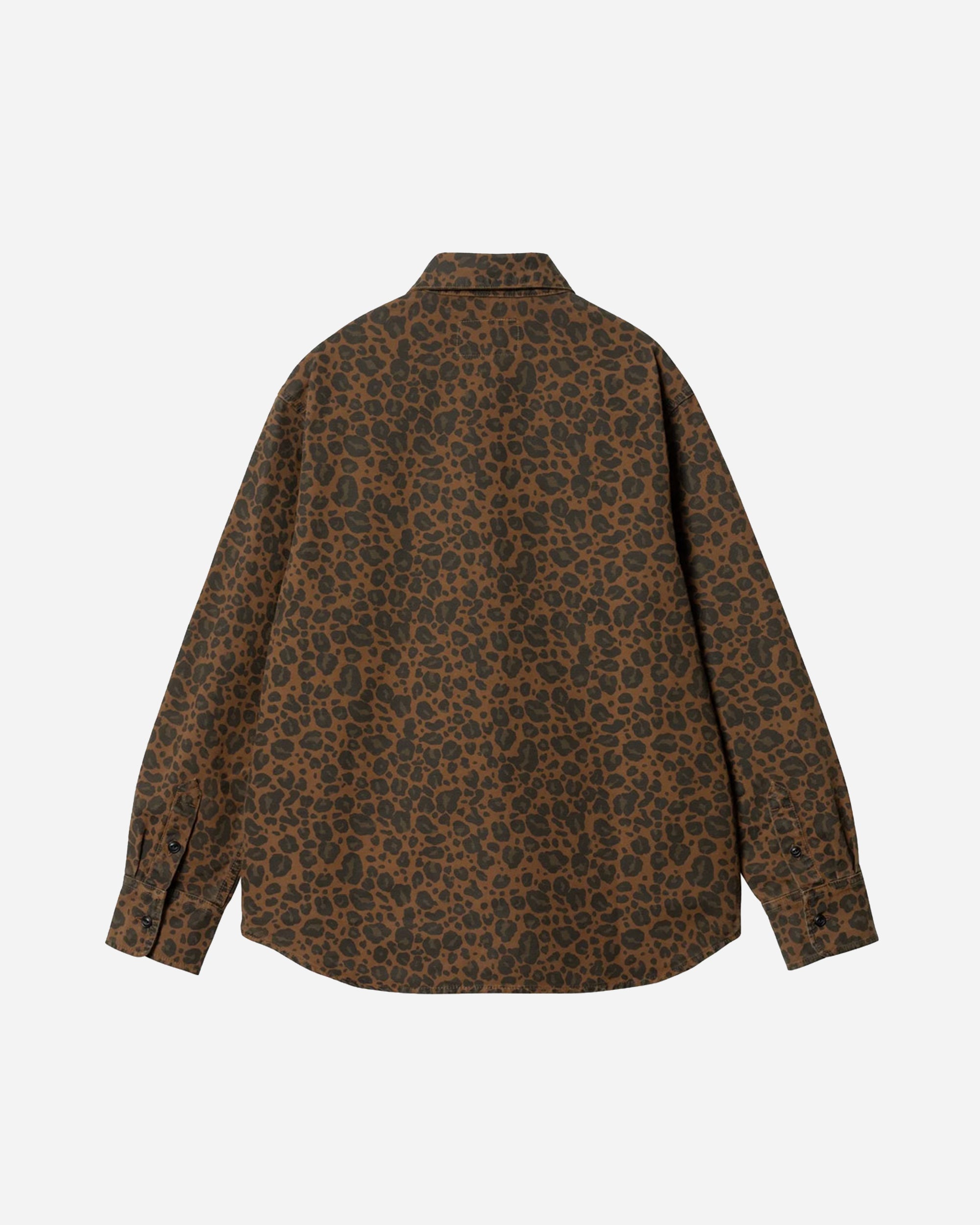 Carhartt WIP L/S Leo Shirt Camo Leo, Tamarind I034251-2MTGD