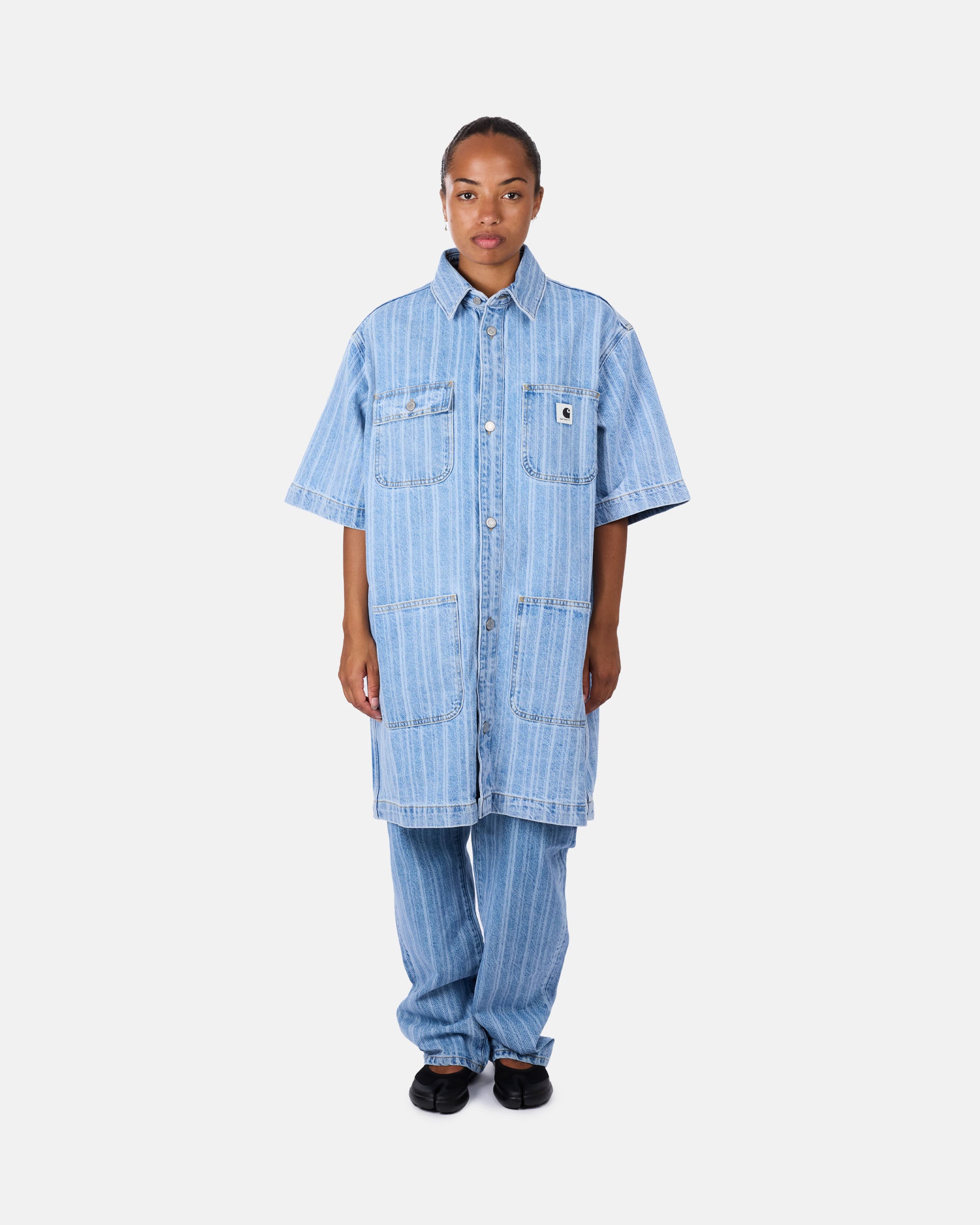 Carhartt WIP W' Rylan Dress Blue stone bleached I035578-32H12