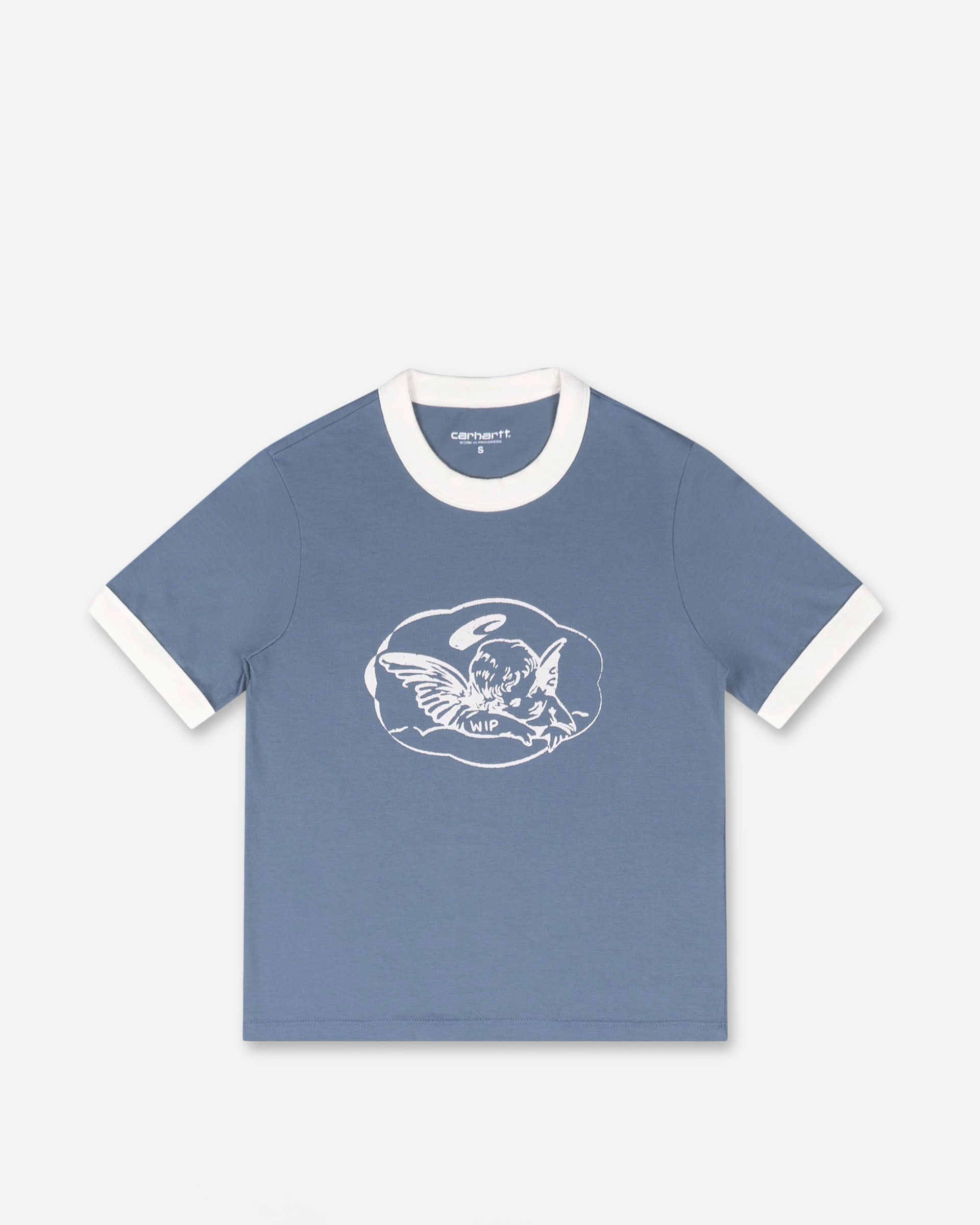 Carhartt WIP Reminiscing Ringer T-Shirt Organic Cotton T-shirt Velvet Blue I036034-3GG.60