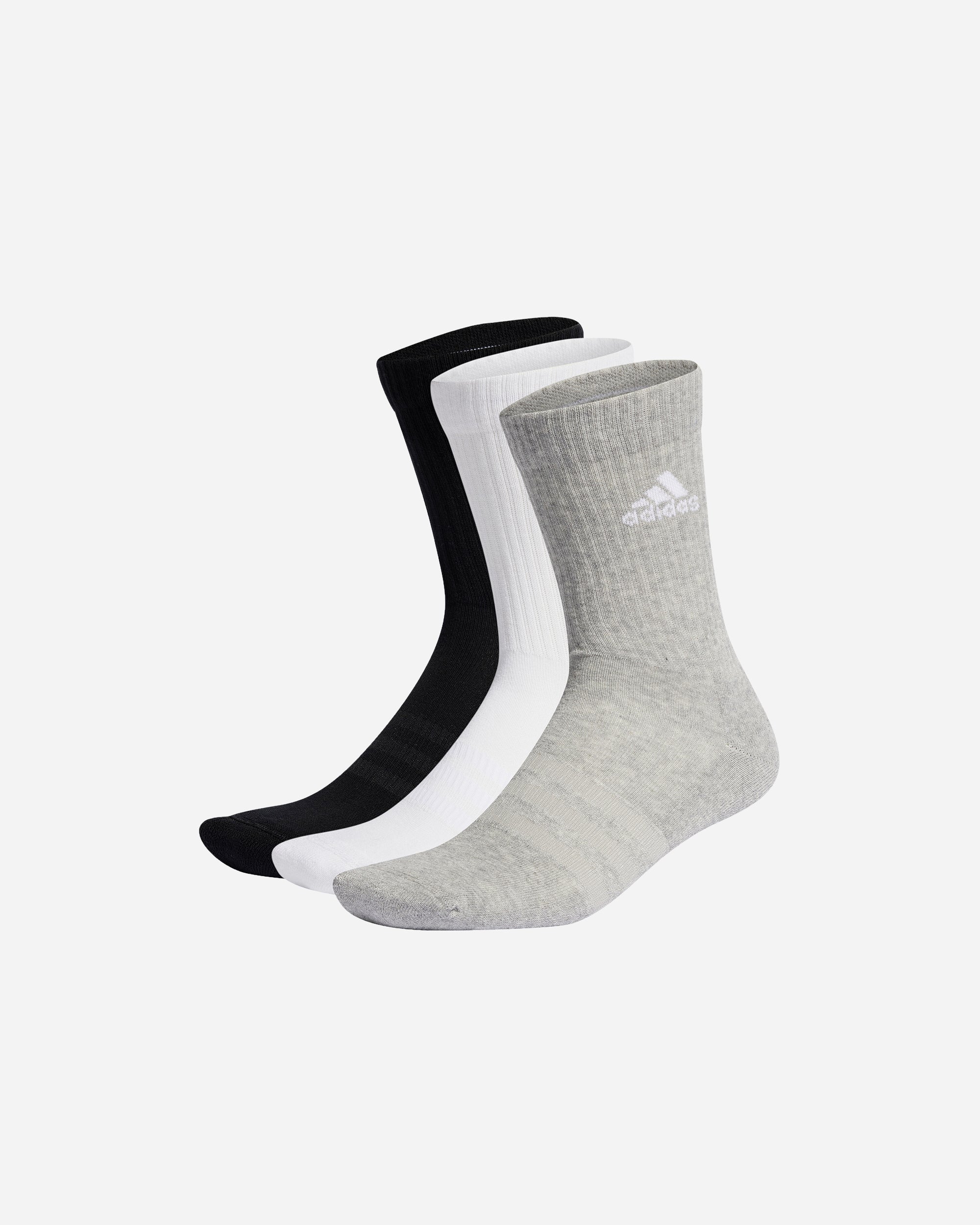 adidas Originals Cushioned Crew 3-pack Socks MGREYH/WHITE/BLACK IC1311