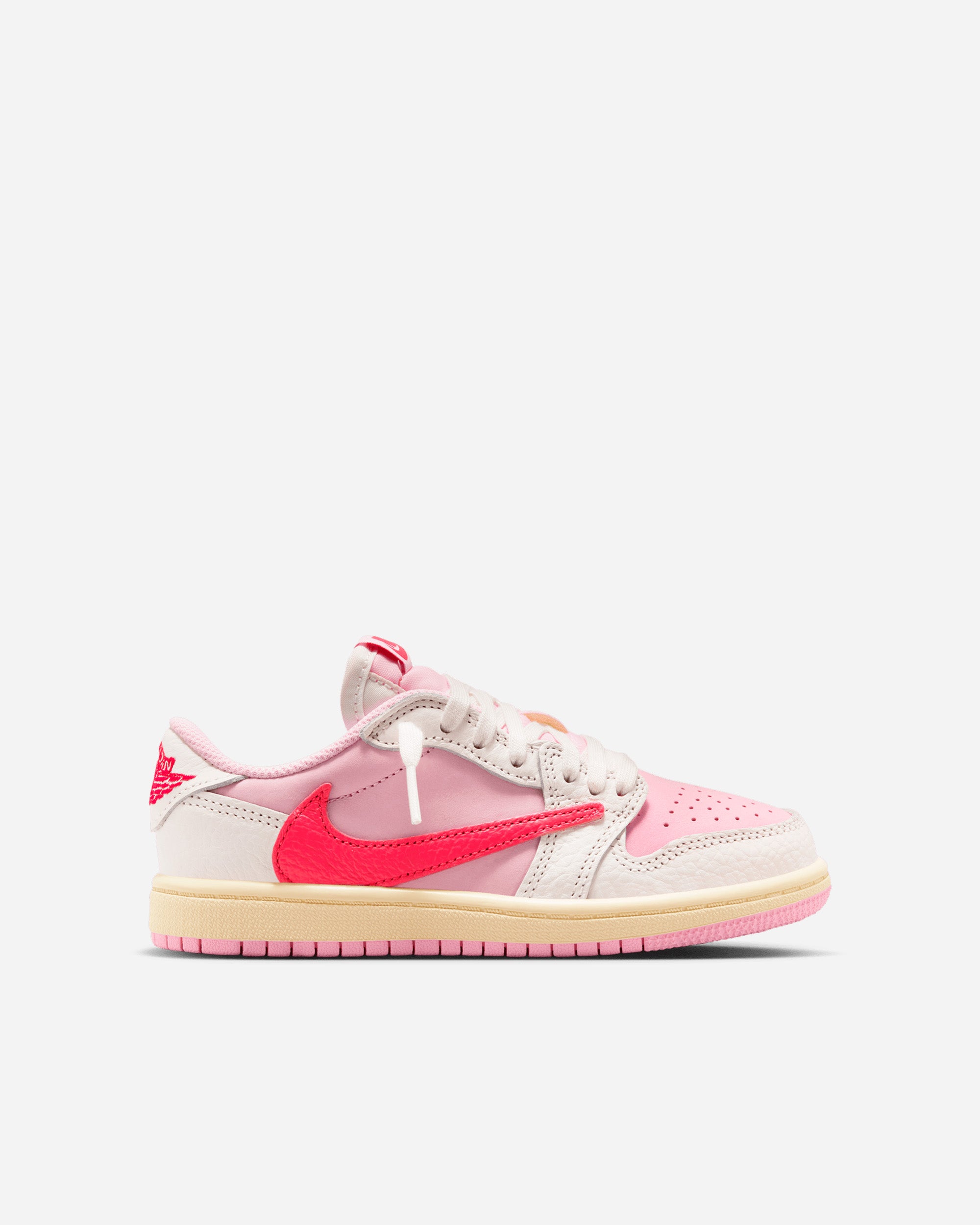 Jordan Brand Jordan Brand x Travis Scott Air Jordan 1 Low OG "Tropical Pink" (kids) SAIL/TROPICAL PINK-SHY PINK-MUSLIN IQ7605-101