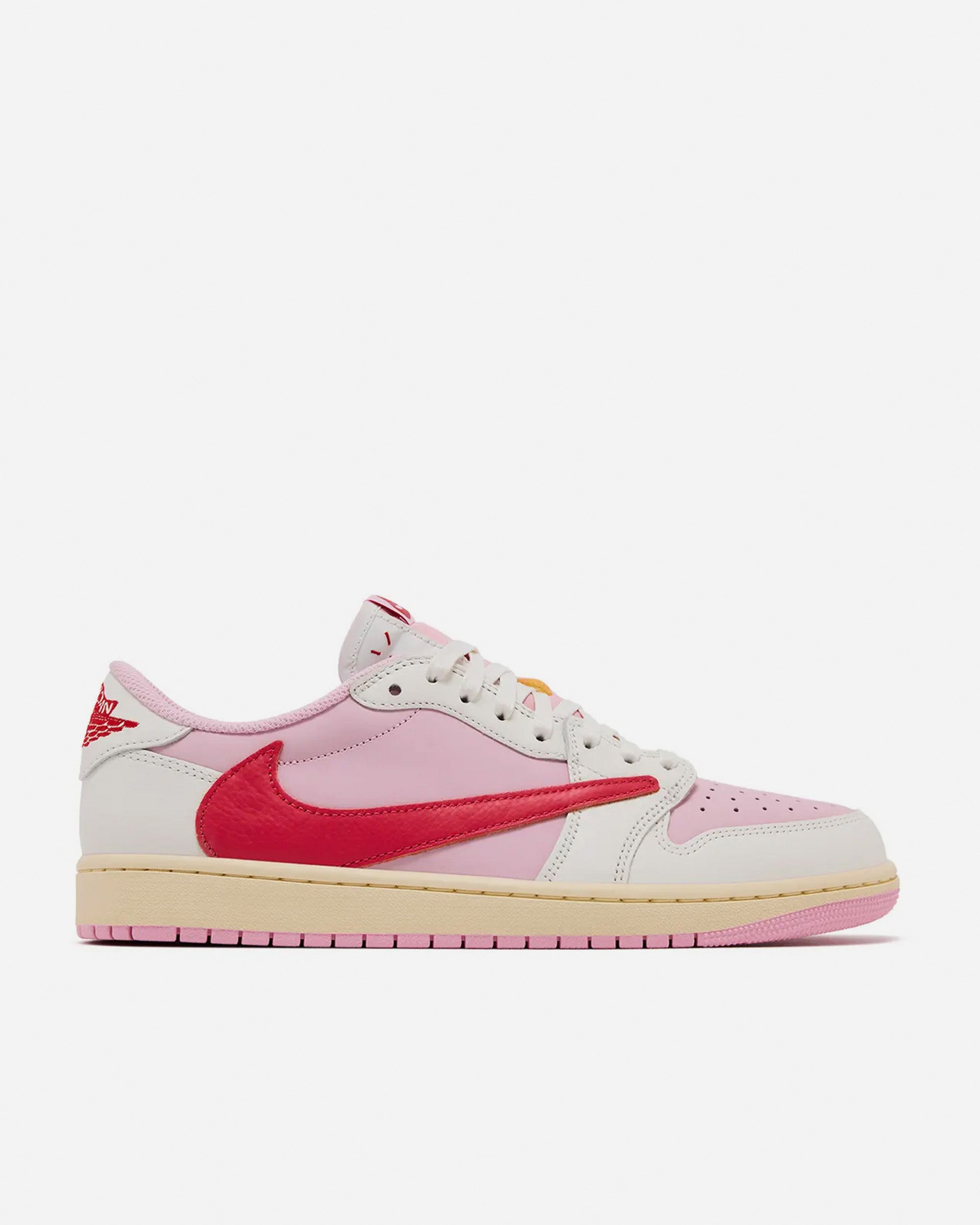 Jordan Brand Jordan Brand x Travis Scott Air Jordan 1 Low OG "Tropical Pink" SAIL/TROPICAL PINK-SHY PINK-MUSLIN IQ7604-101