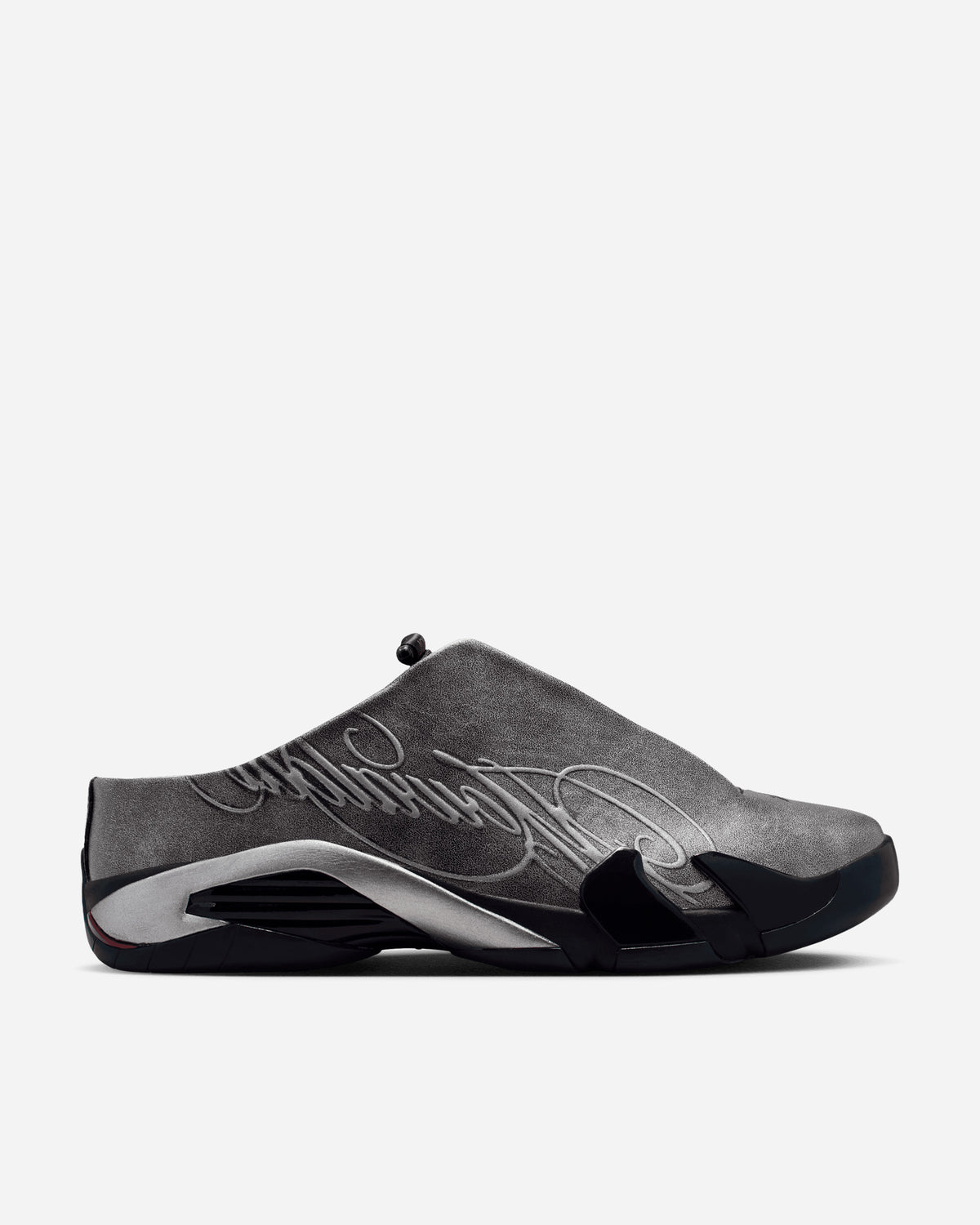 Jordan Brand Jordan Brand x Mowalola Air Jordan 14 Retro Mule BLACK/MTLC SILVER-BURNT RED IR0908-001