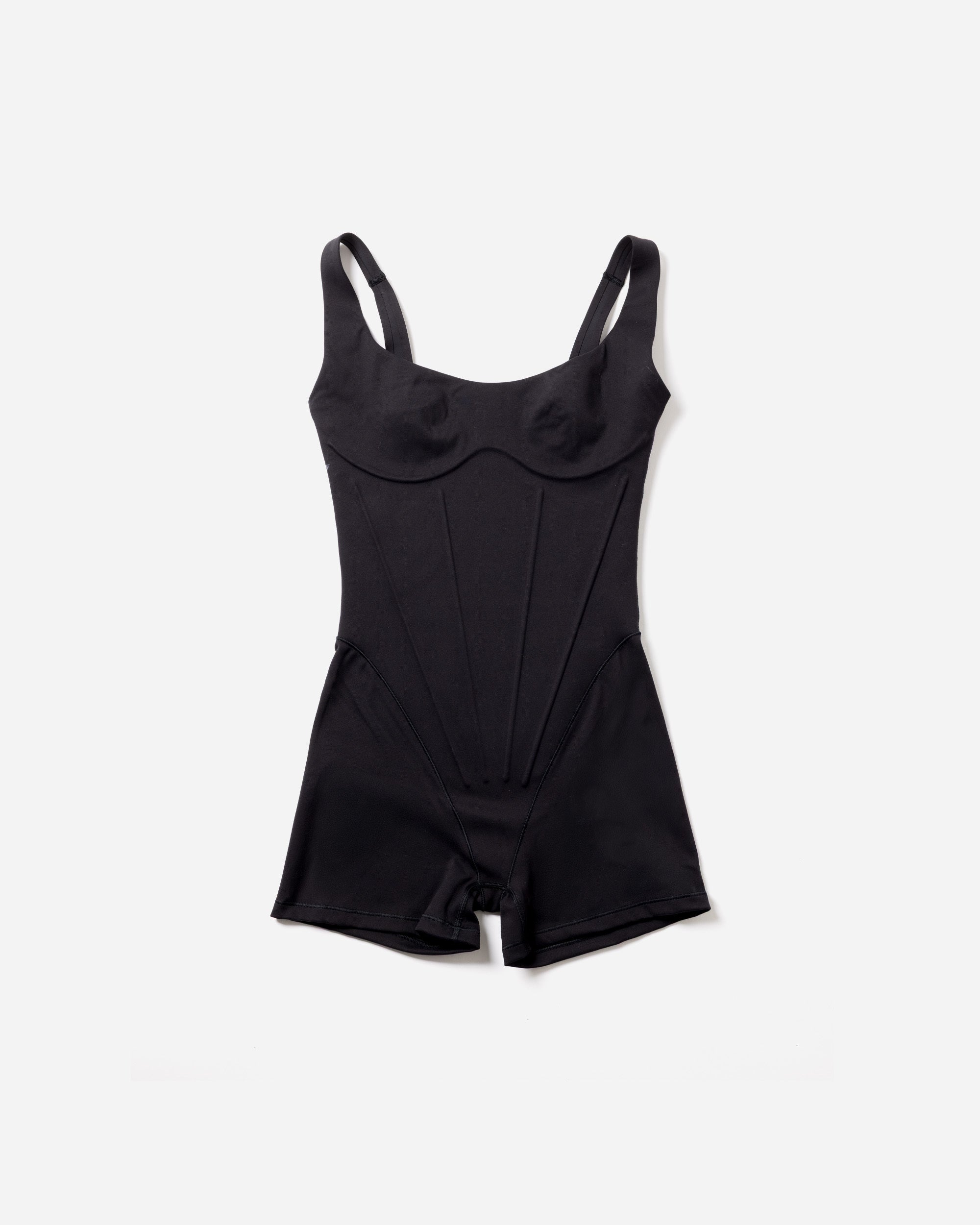 NikeSKIMS NikeSKIMS Matte Corset Short One Piece 2 NSKM OBSIDIAN