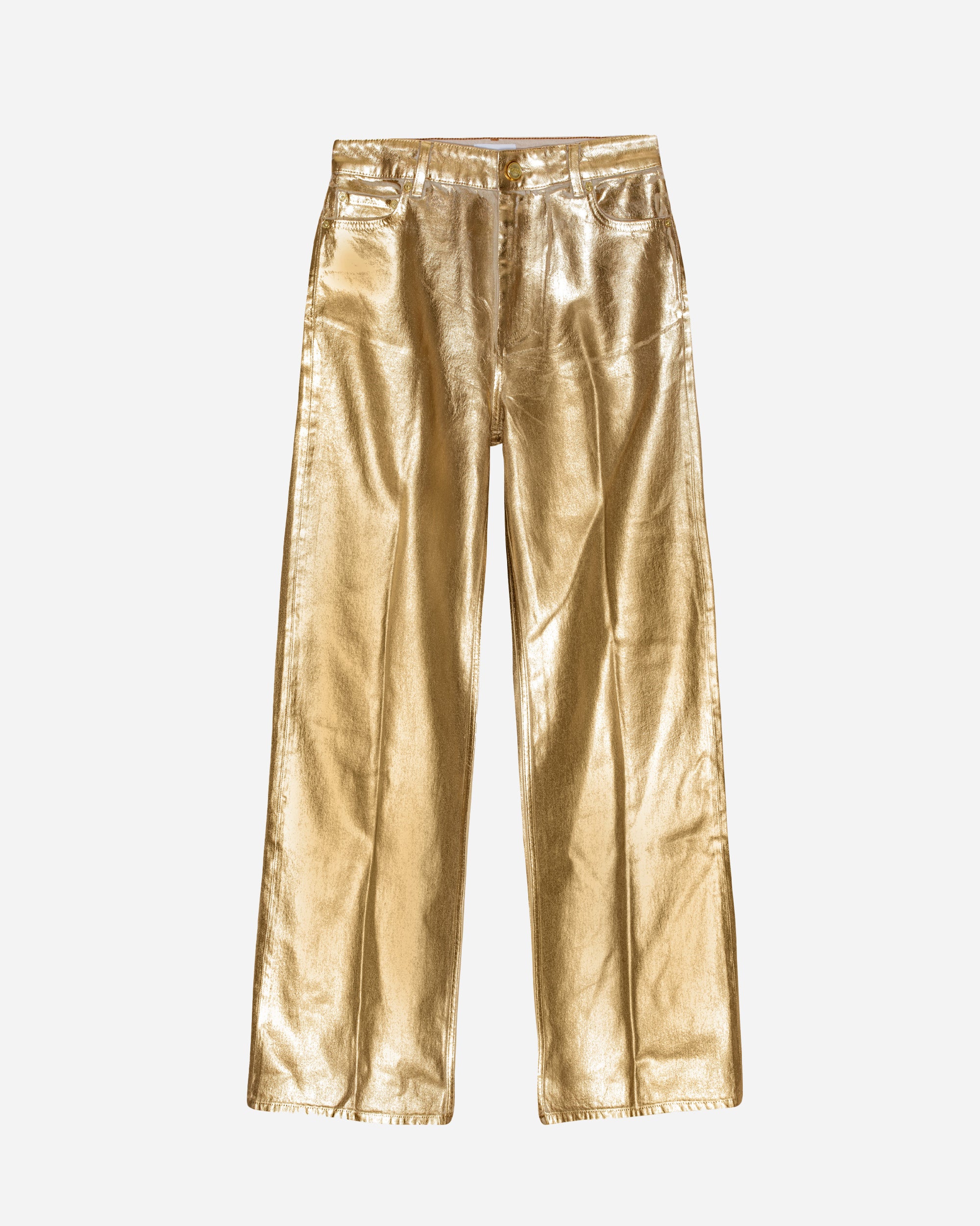 Foil Denim Wide Jeans