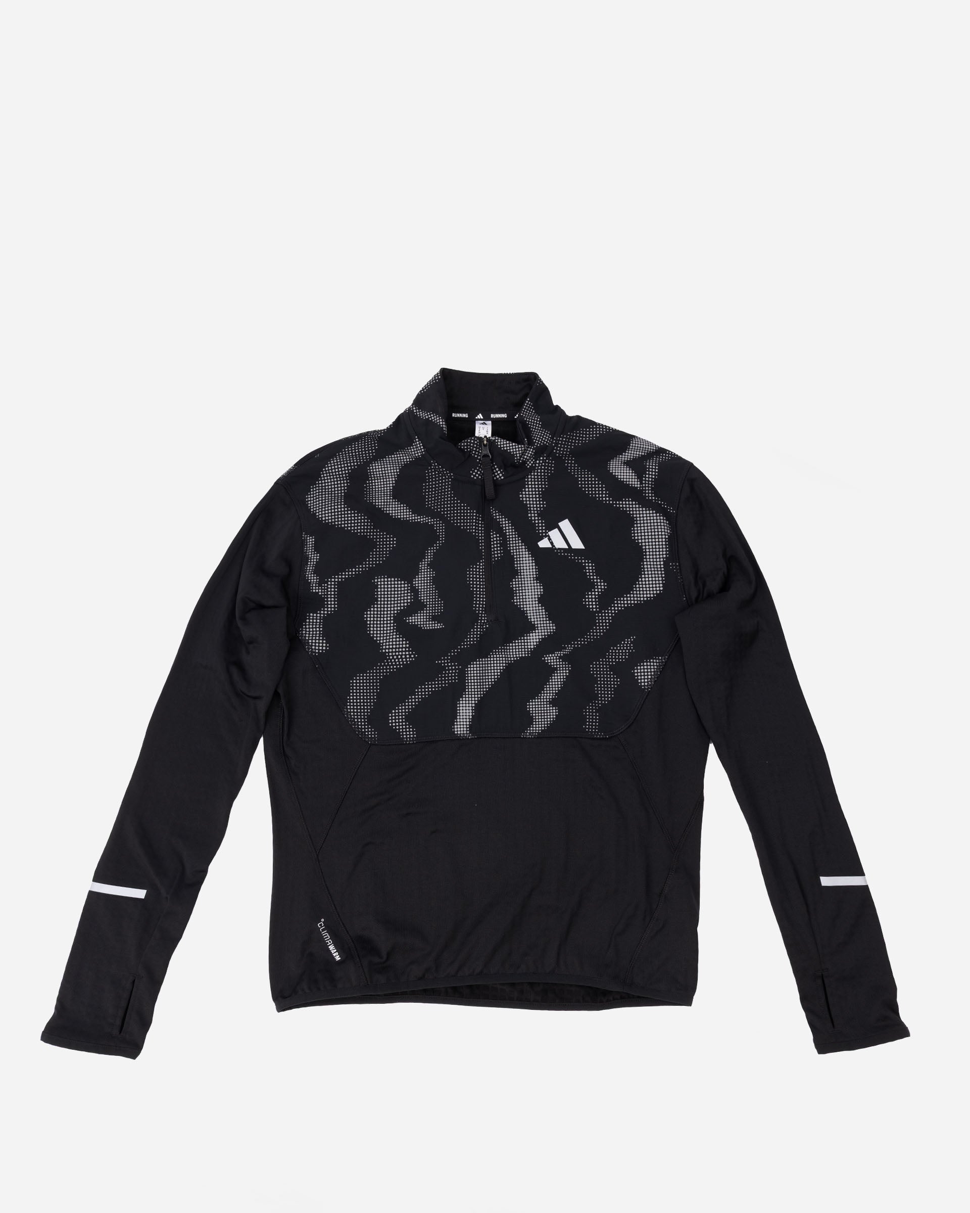 Adidas Running | Ultimate Hi Vis Reflective 1/2 Zip | Black | T-shirt