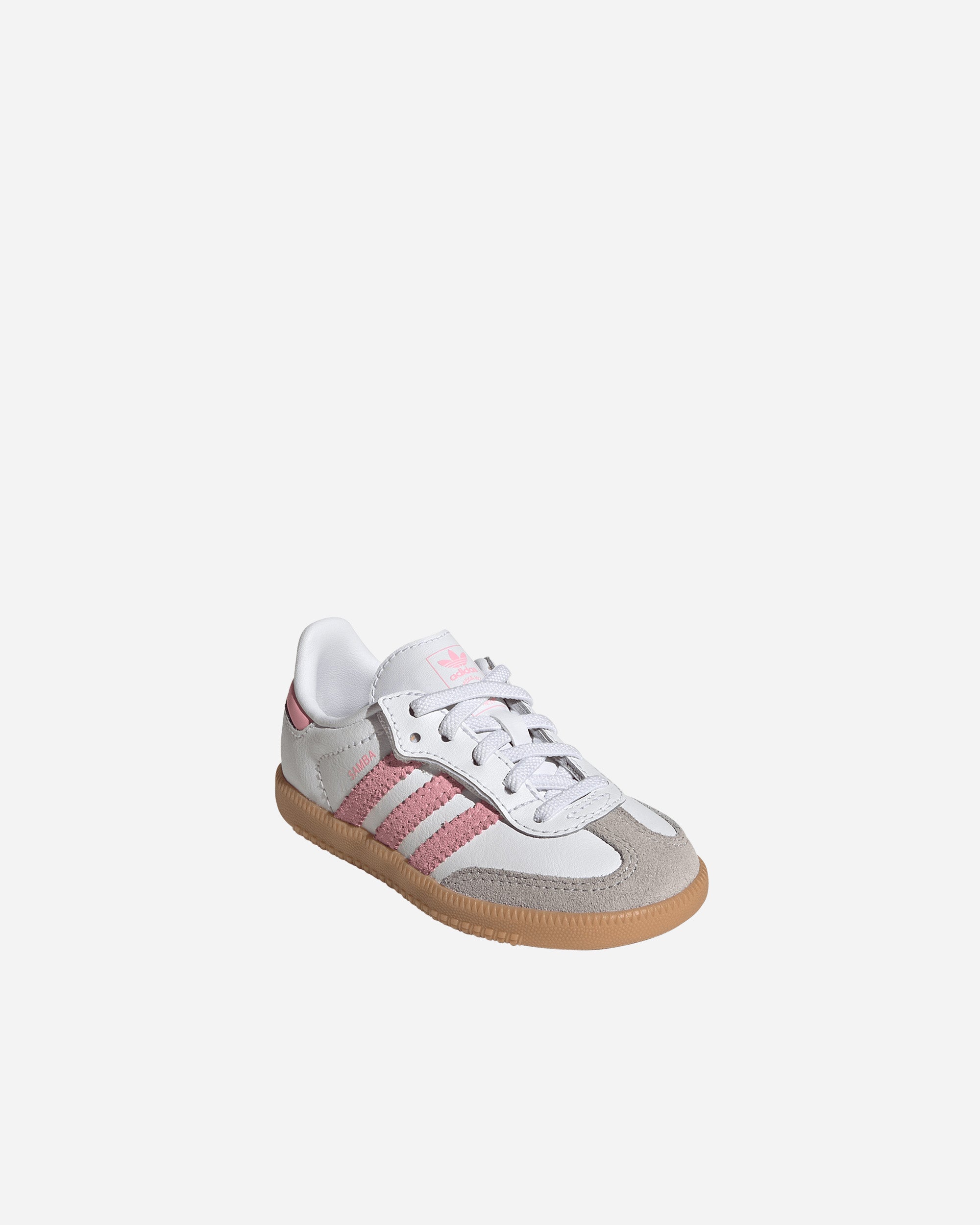 adidas Originals Samba OG CF EL I (Toddler) FTWWHT/LTPINK/GUM3 JQ2028