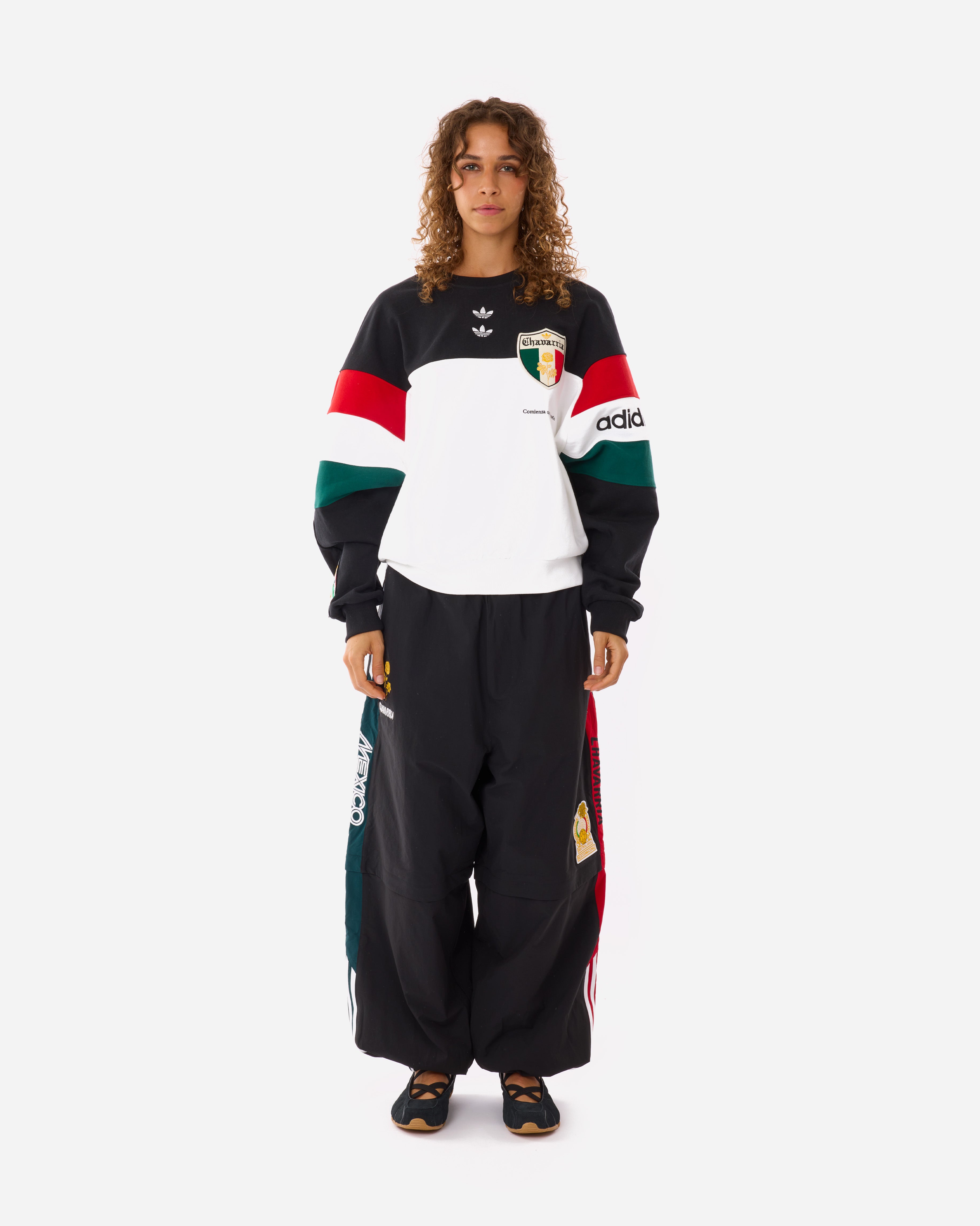 adidas Originals adidas Originals x Willy Chavarria Crew Sweatshirt BLACK/WHITE KV1976