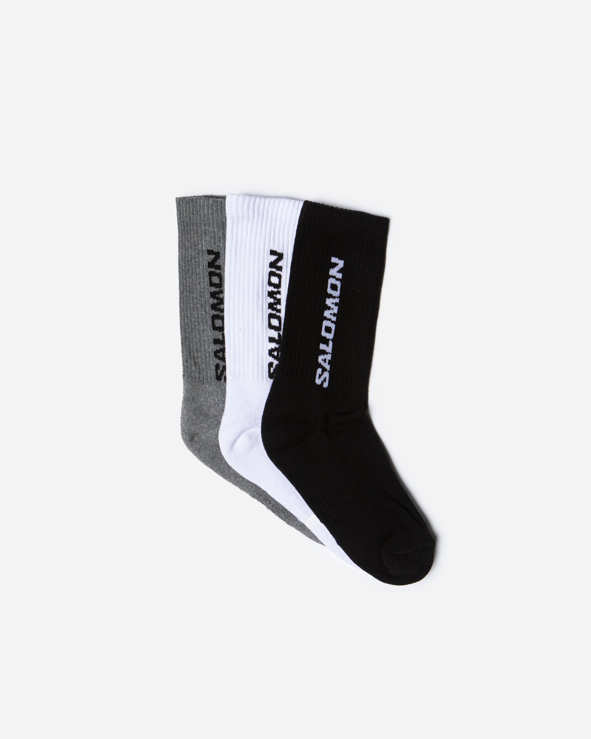 Salomon Everyday Crew 3-pack sokken BLACK/WHITE/GREY MELANGE LC2086200