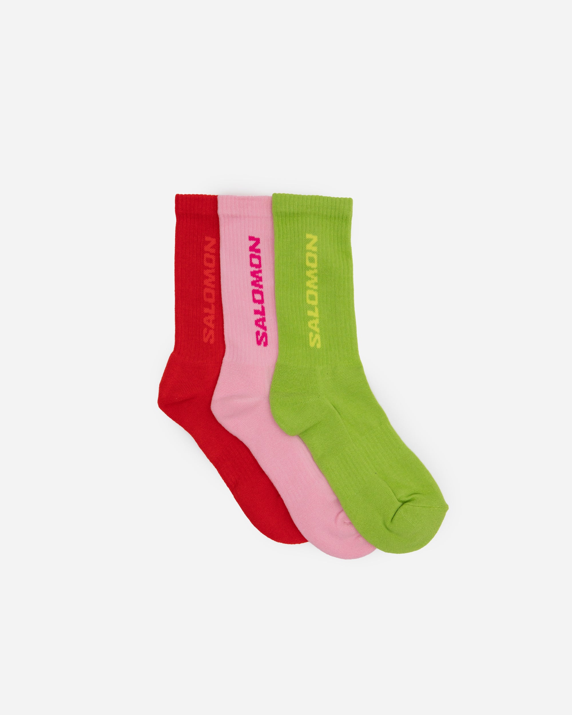 Salomon Everyday Crew 3-pack Socks FLAME SCARLET/DARK CITRON LC2628700