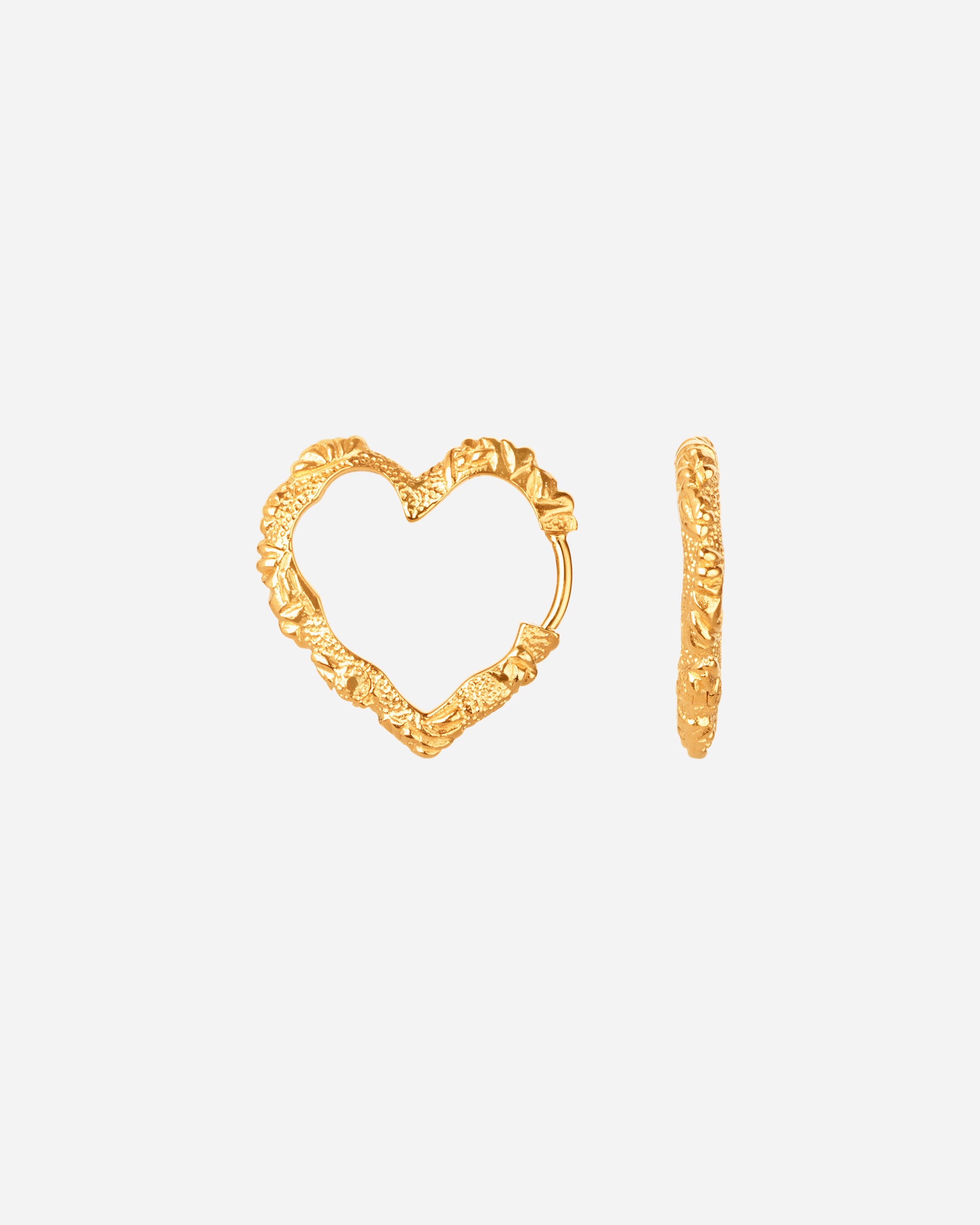 Medium Heart Crush Hoops