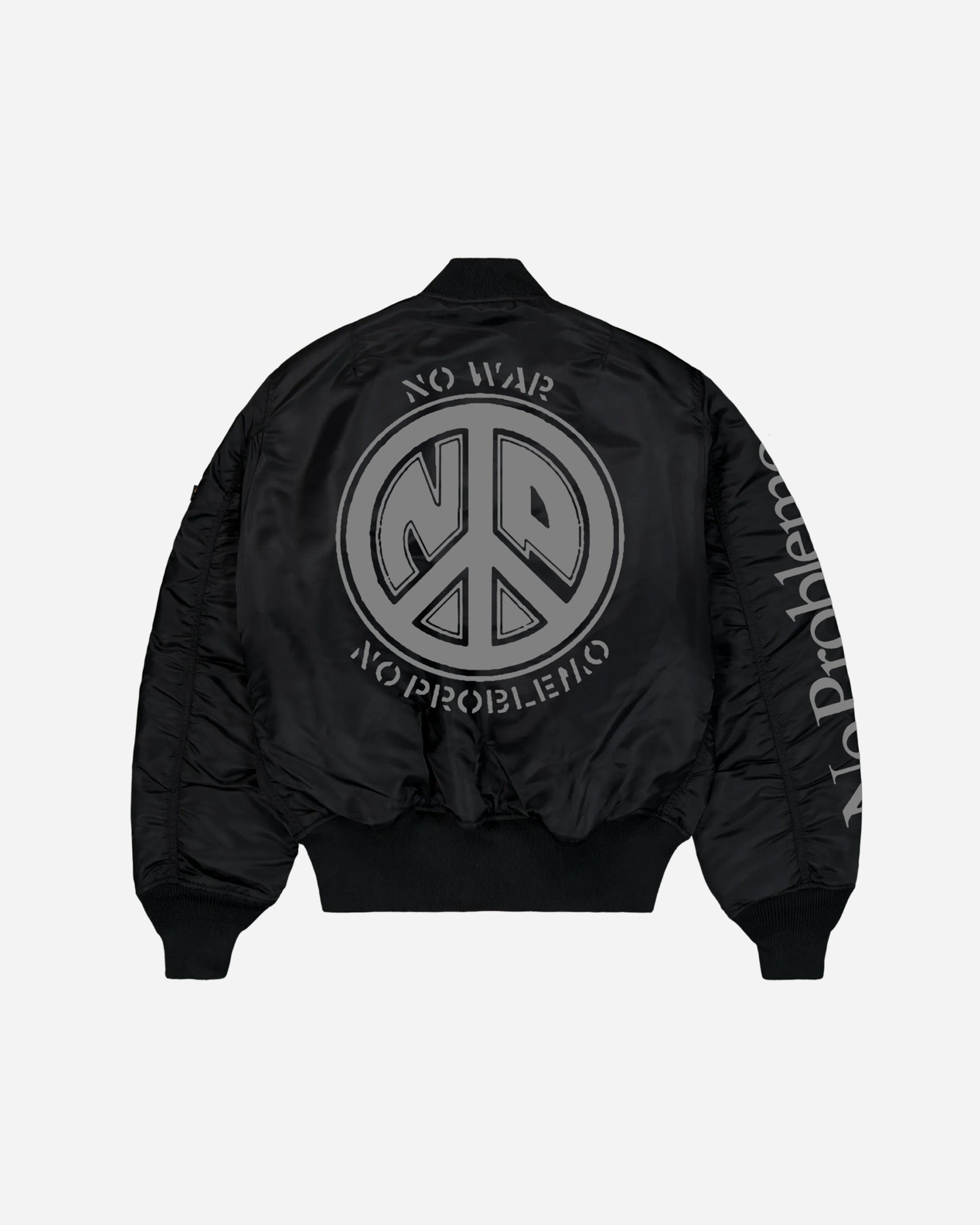 No Problemo Alpha Industries No War MA-1 Jacket Black NP7113504-BLK