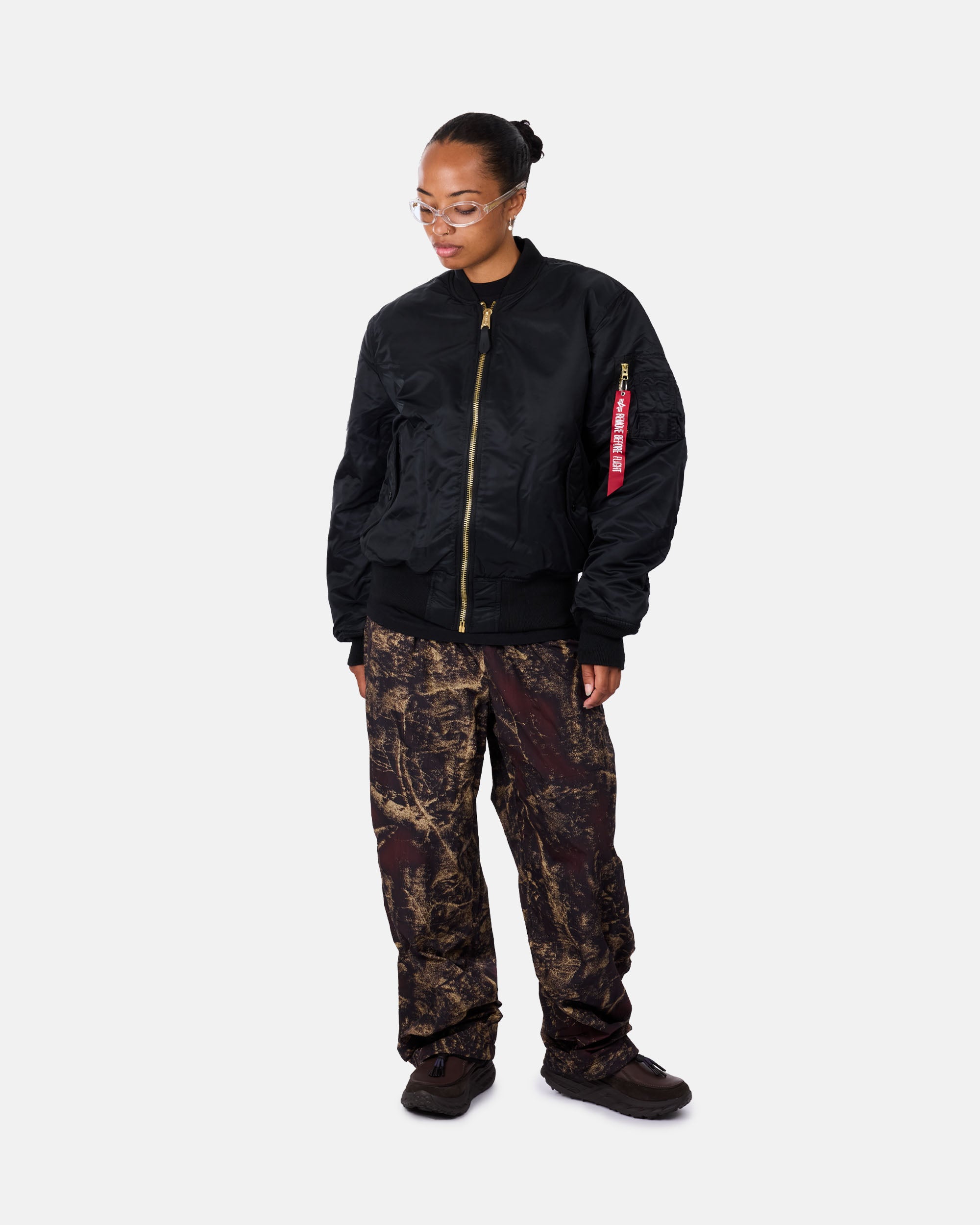 No Problemo Alpha Industries No War MA-1 Jacket Black NP7113504-BLK