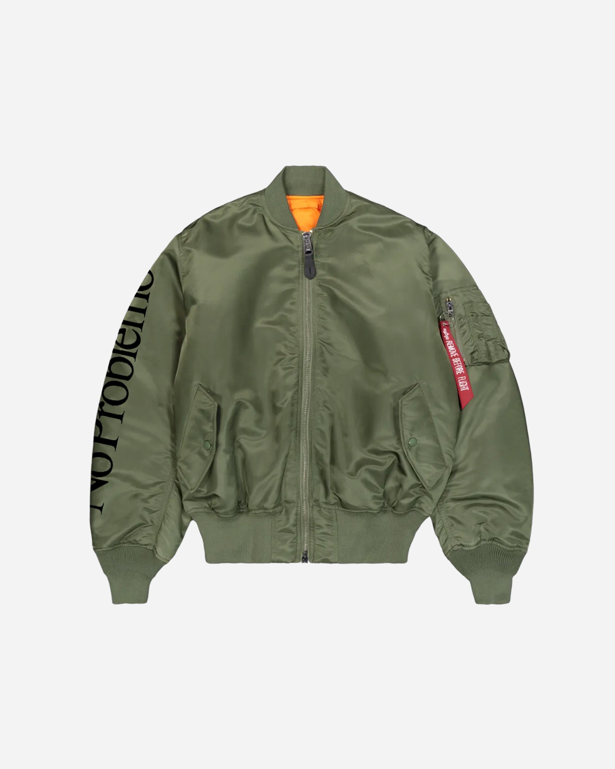No Problemo Alpha Industries No War MA-1 Jacket Green NP7113504-GRN