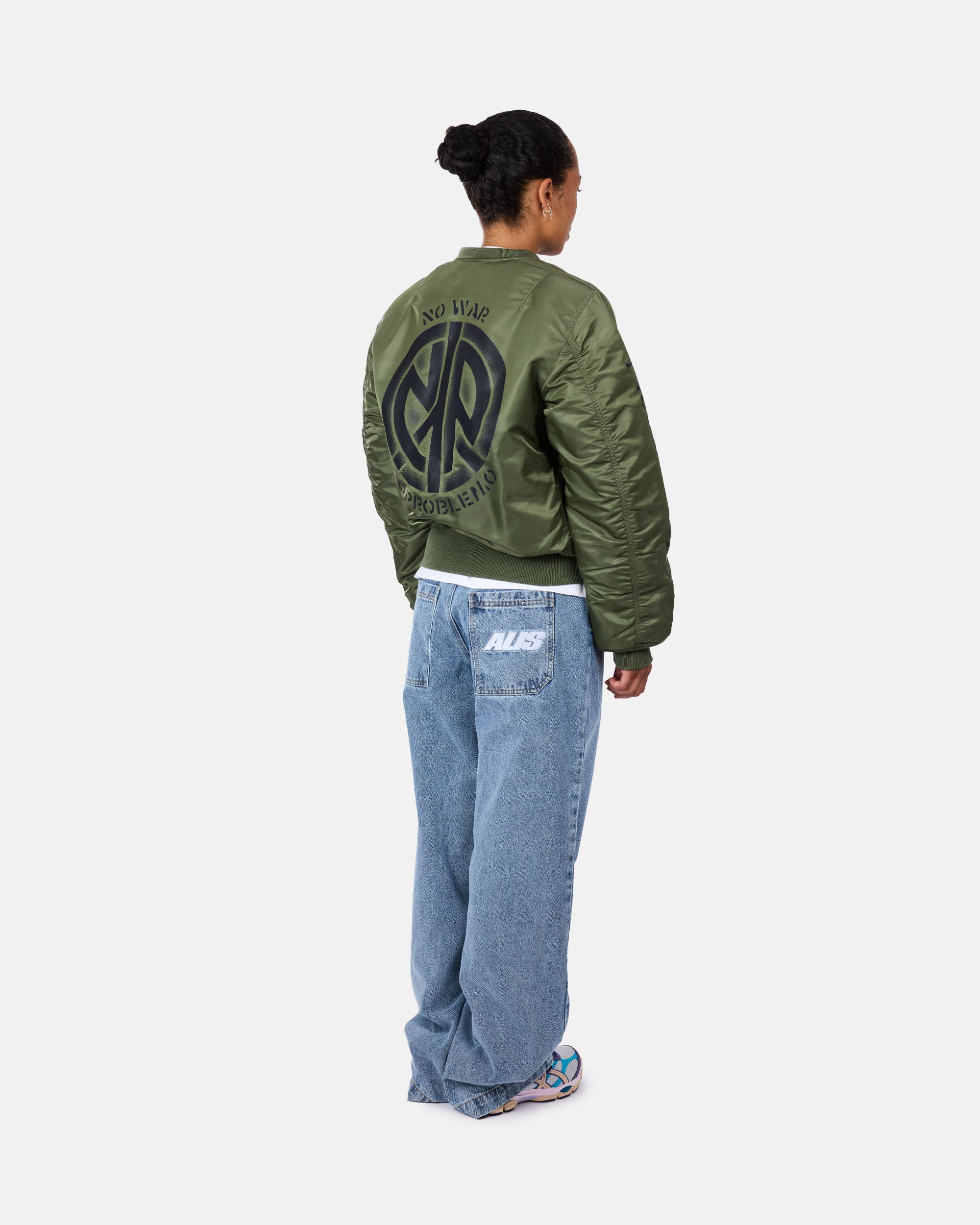 No Problemo Alpha Industries No War MA-1 Jacket Green NP7113504-GRN