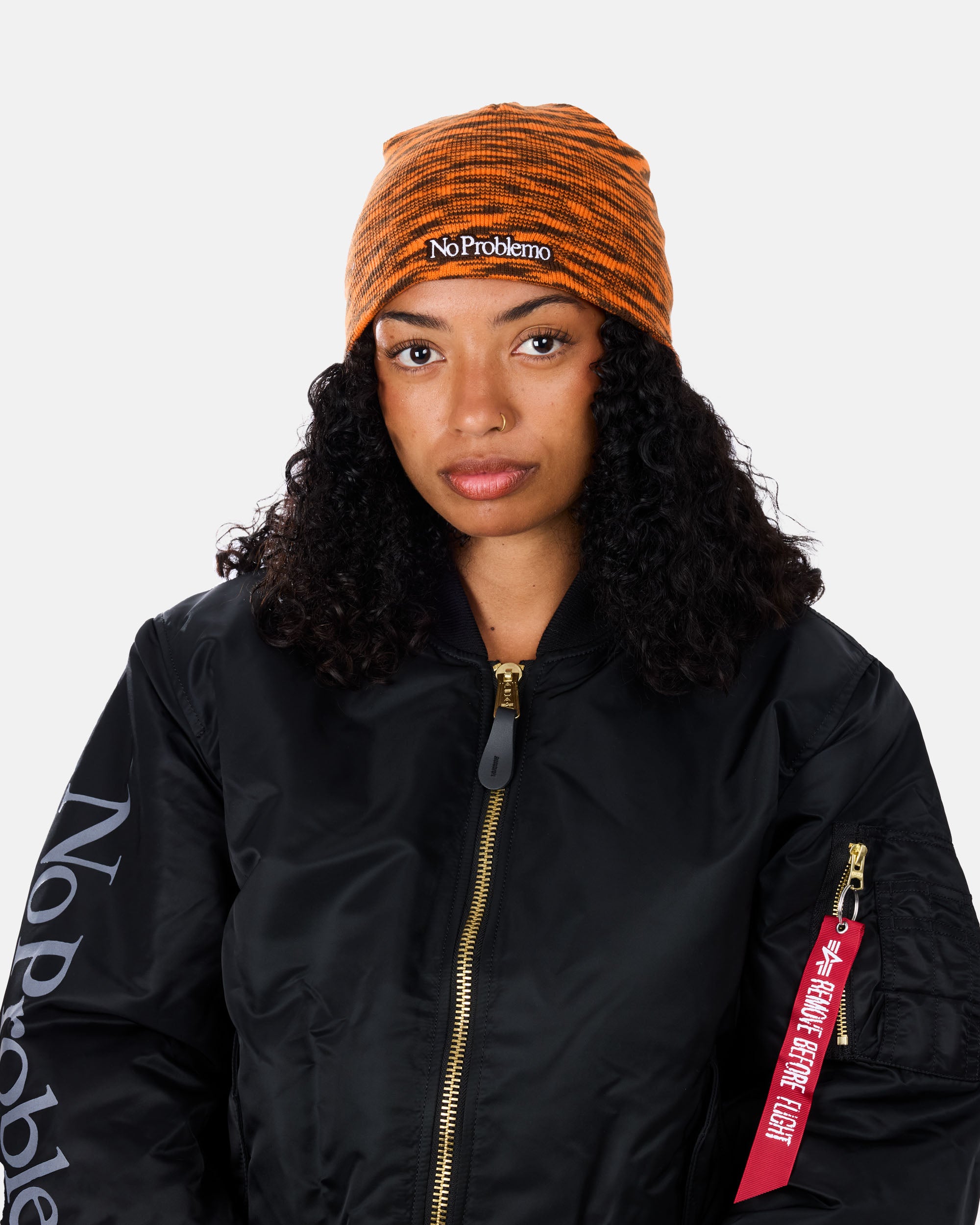 No Problemo Glitch Skull Hat Orange NP9021904