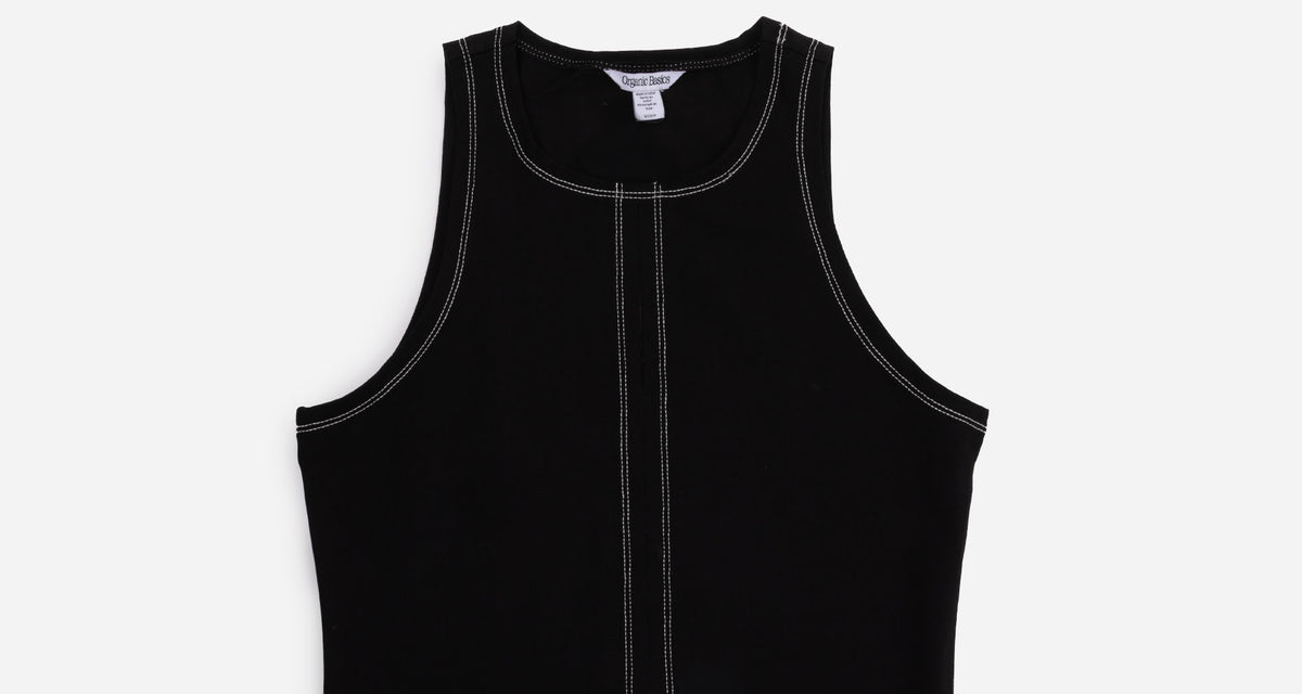 Core Cut Out Organic Basics Core Cut-Out Tank Black OB410117-Black