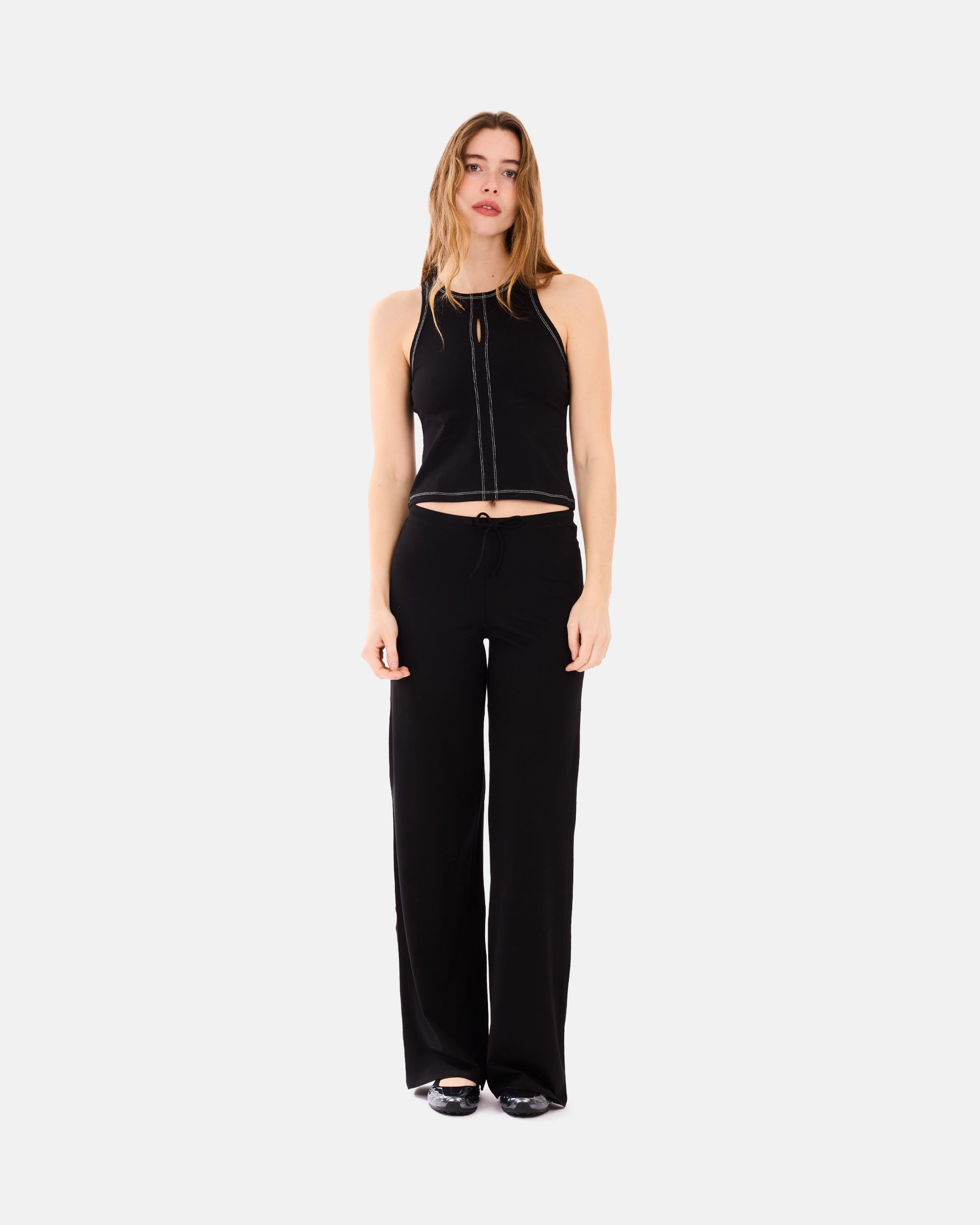 Organic Basics Core Cut-Out Tank Black OB410117-Black
