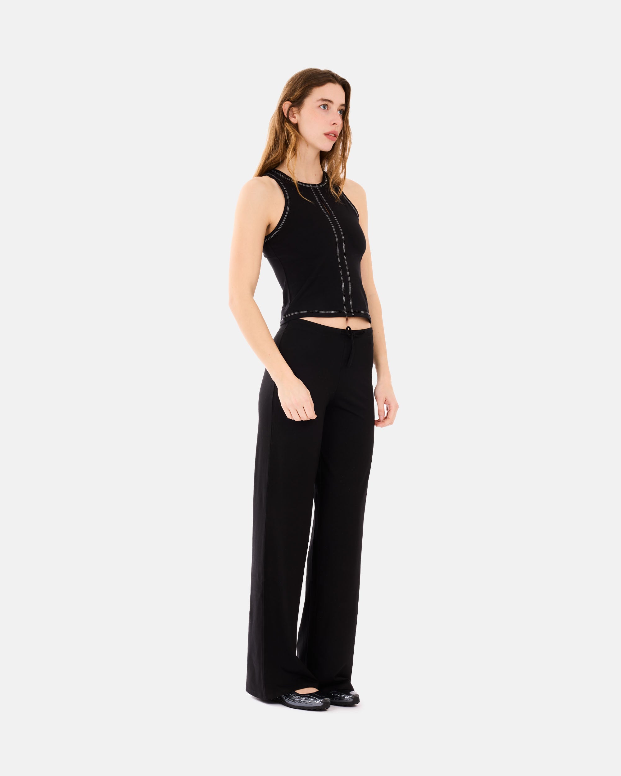 Organic Basics Core Cut-Out Tank Black OB410117-Black