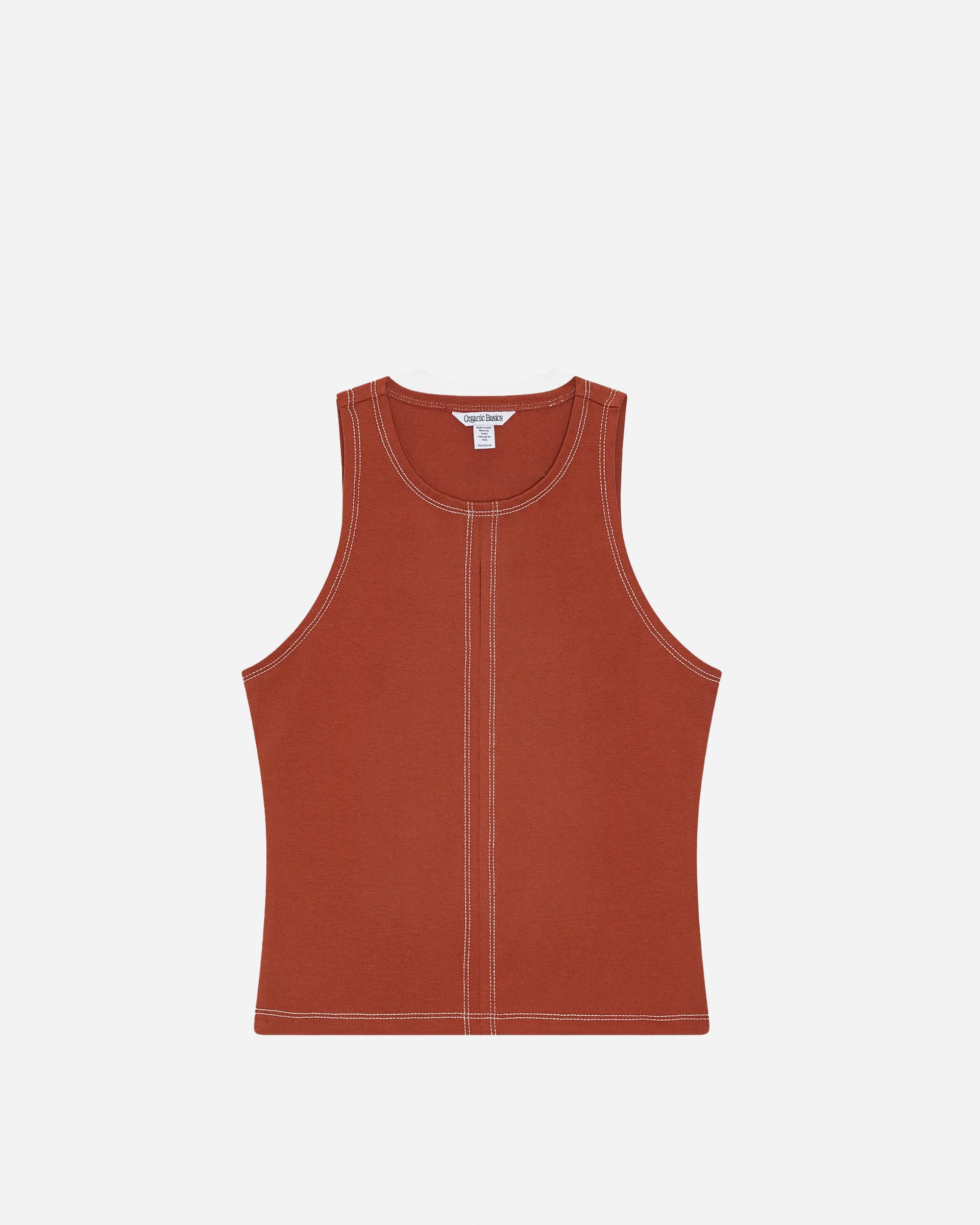 Organic Basics Core Cut-Out Tank Rust OB410117-Rust