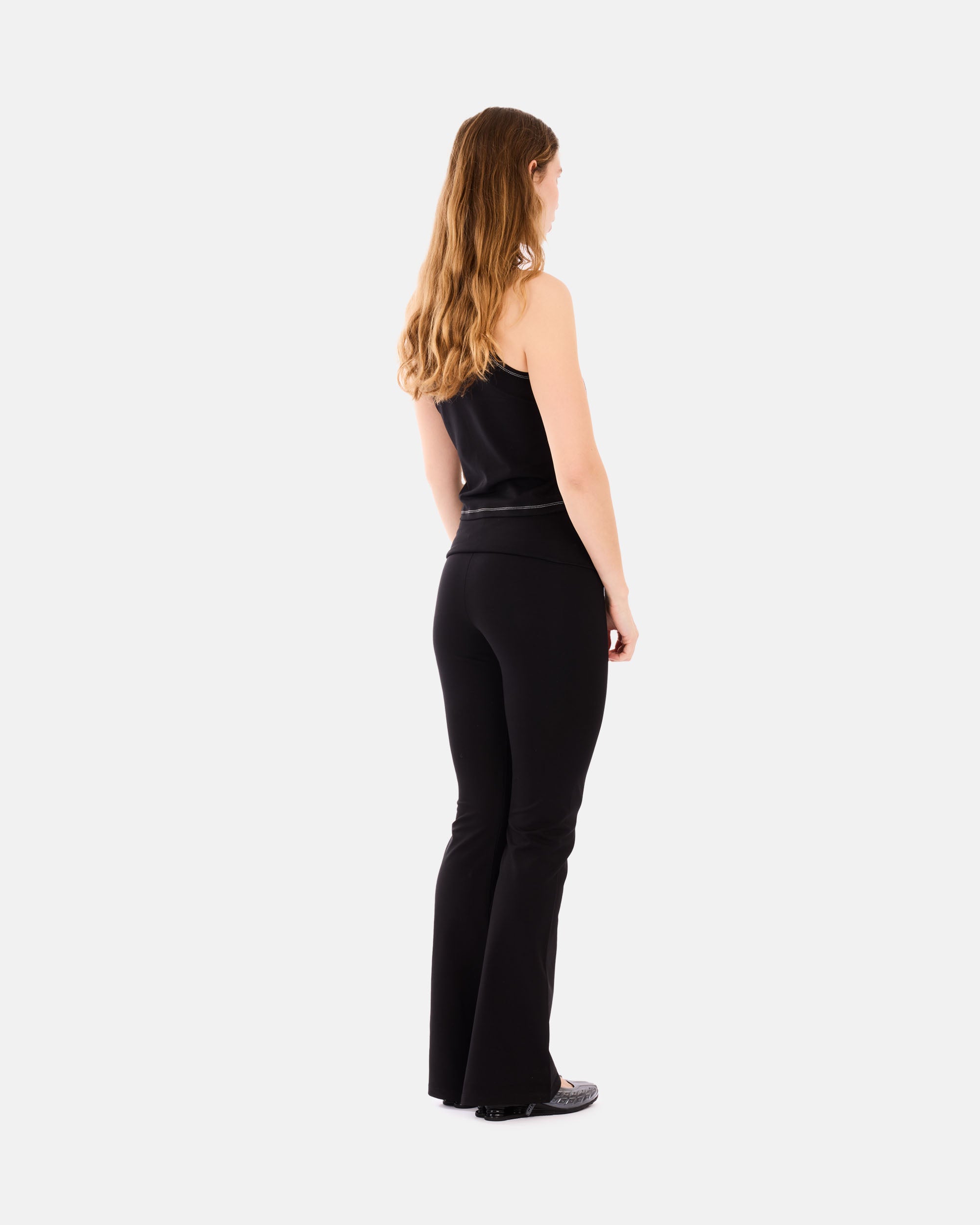 Organic Basics Core Foldover Pants Black OB420046