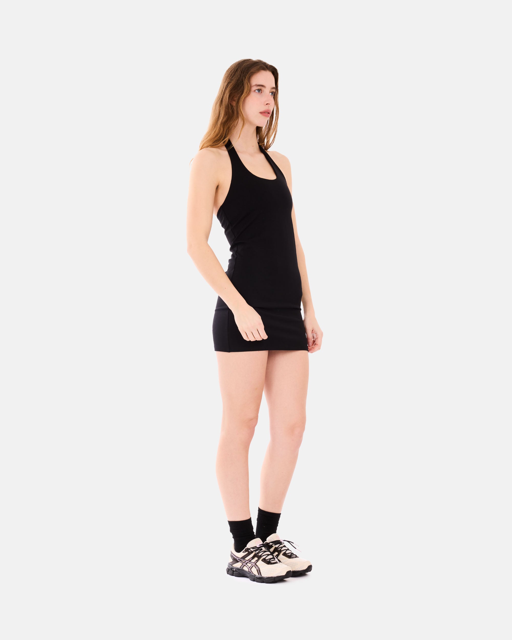 Organic Basics Core Halter Mini Dress Black OB430016