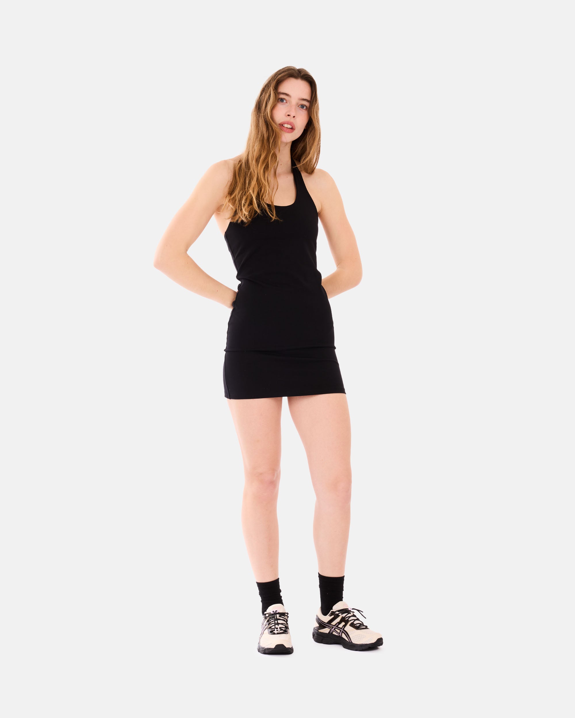 Organic Basics Core Halter Mini Dress Black OB430016