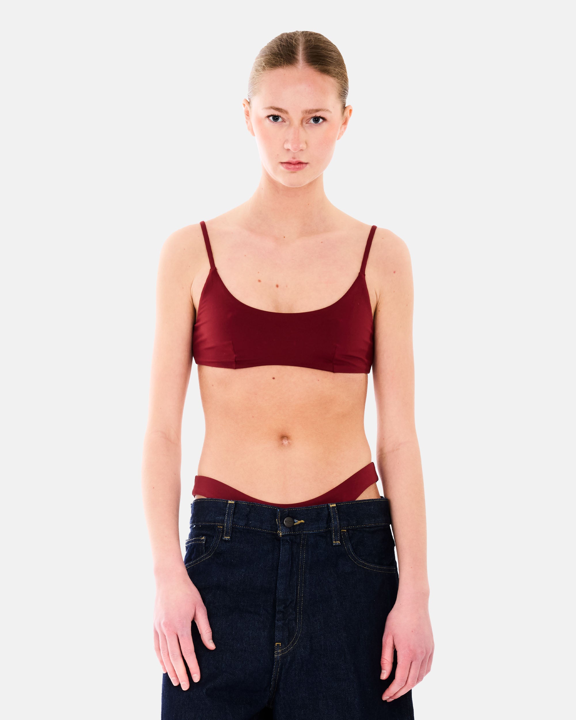 Organic Basics SWIM SCOOP BIKINI TOP Hibiscus Kiss OB600002