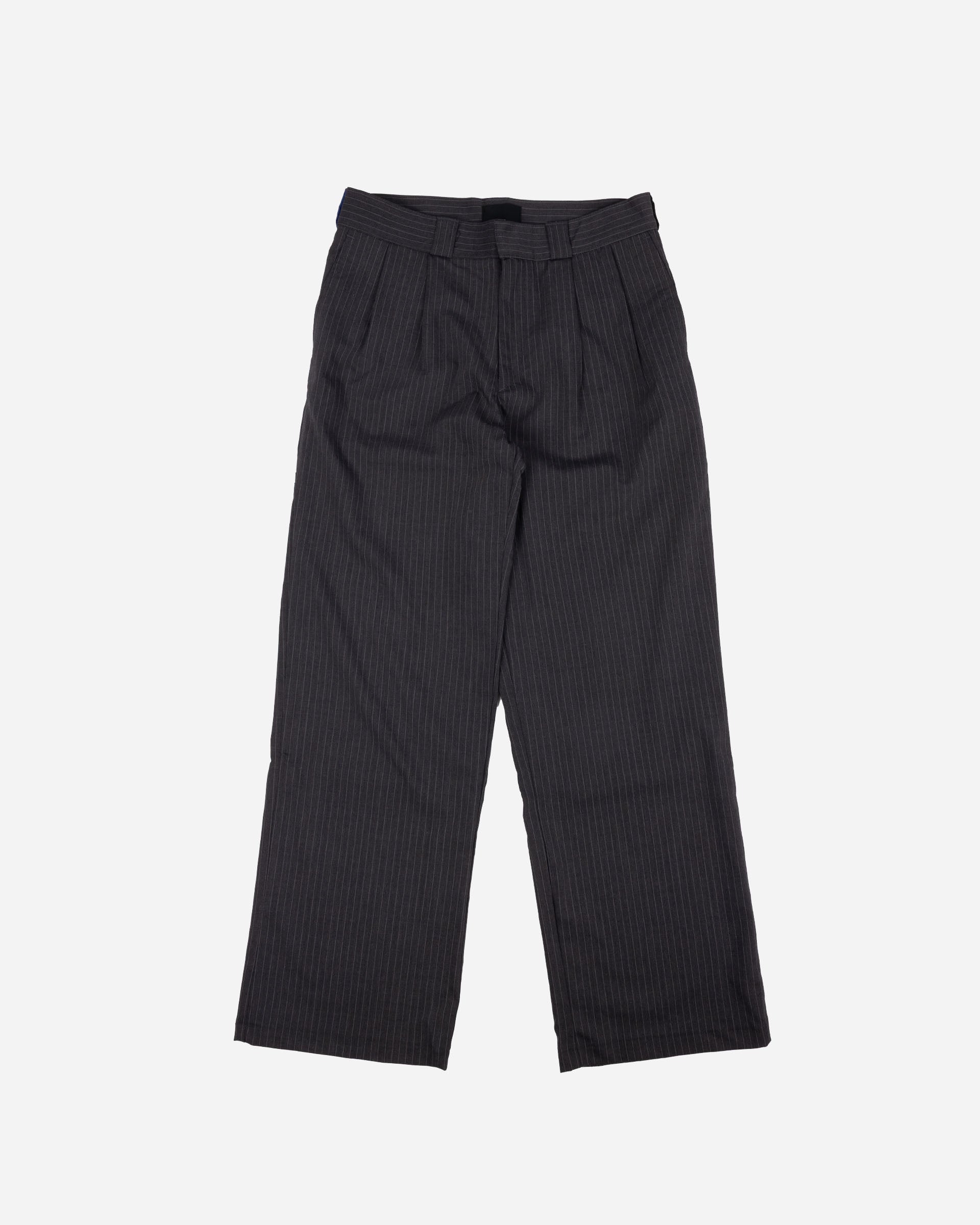 RASSVET PIN STRIPE SLACKER CHINO PANTS DARK GREY PACC18P006