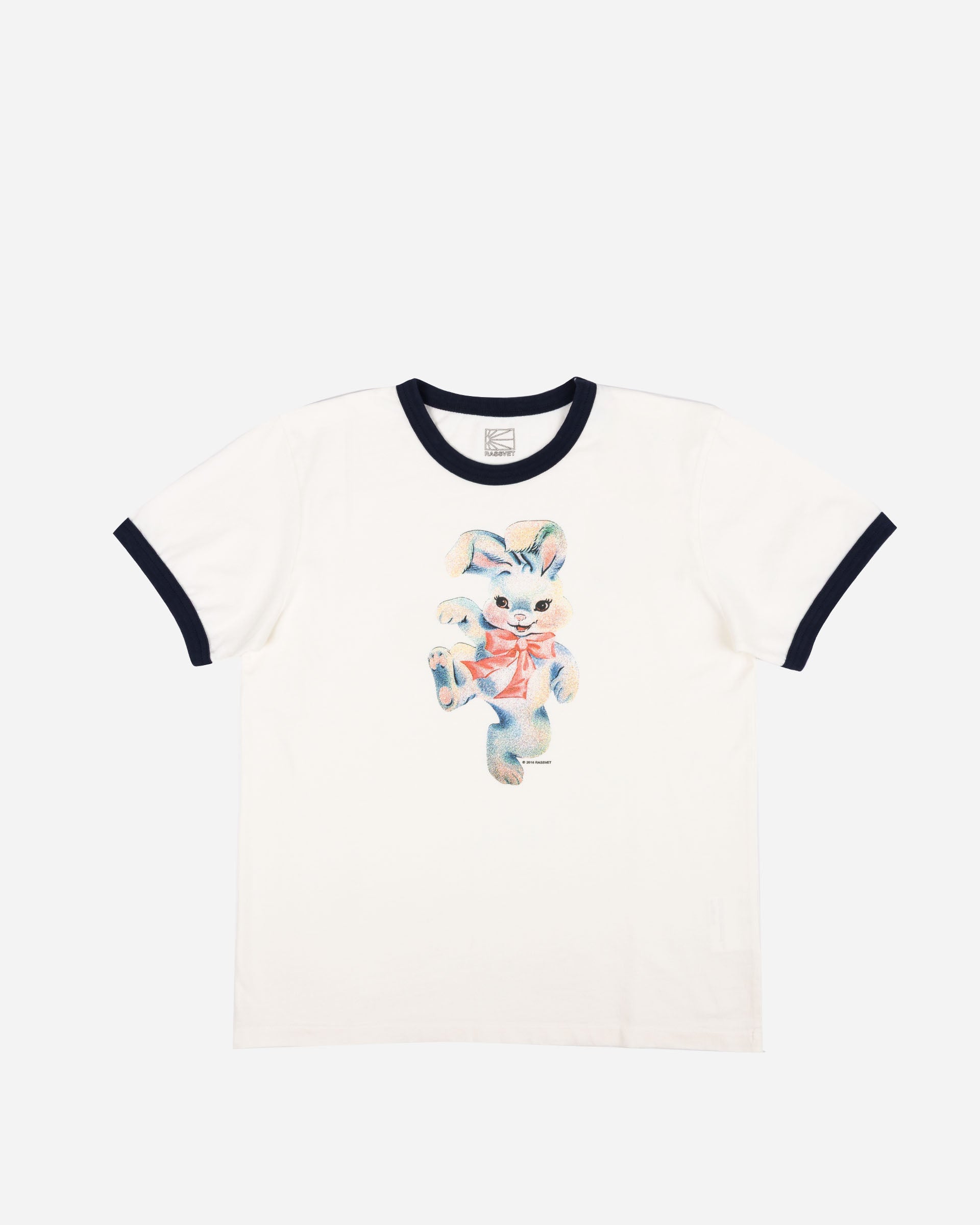 RASSVET BUNNY RINGER TEE SHIRT WHITE PACC18T011